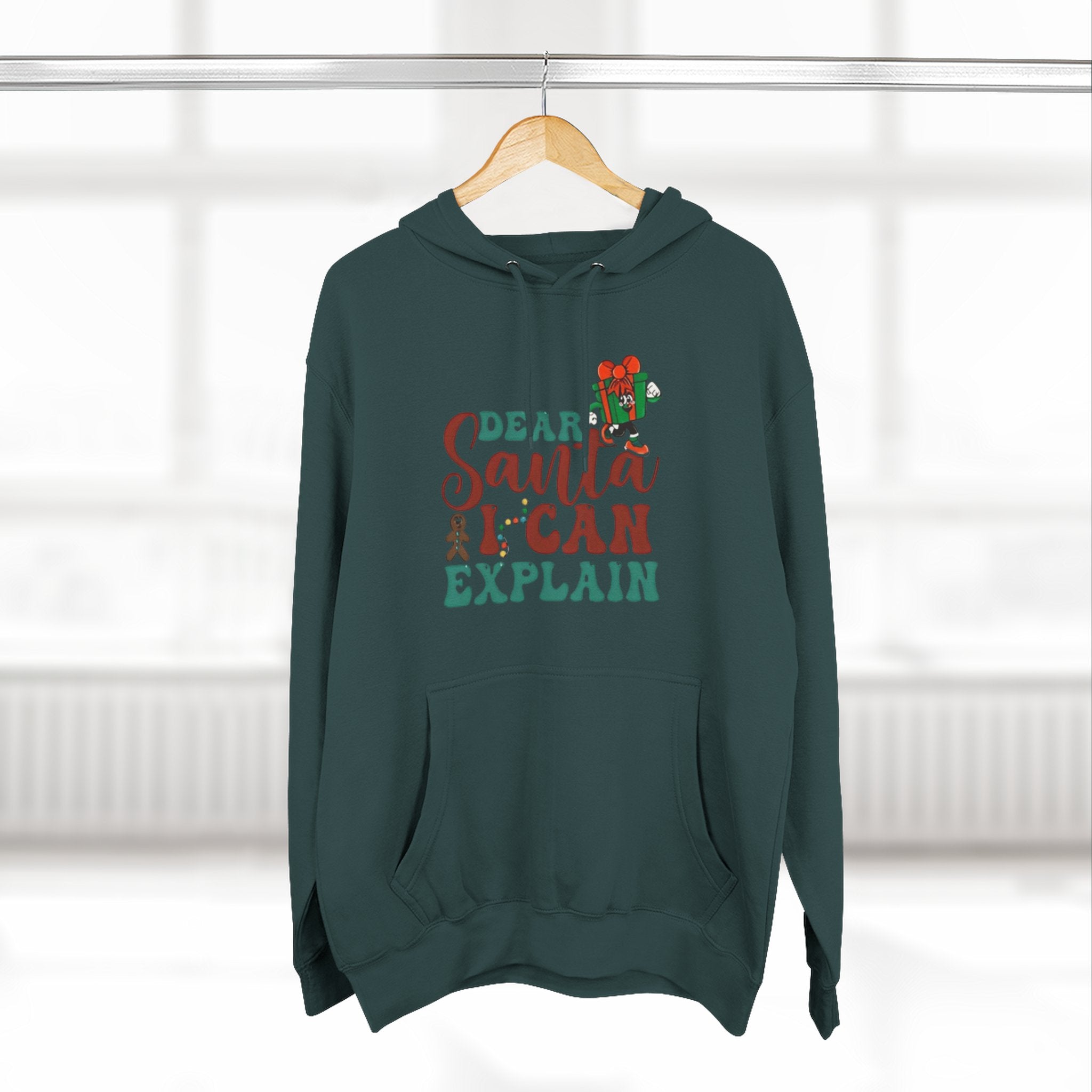 Christmas Hoodie “Dear Santa I Can Explain” Funny Holiday Pullover Christmas T-Shirts and Sweatshirts Collection