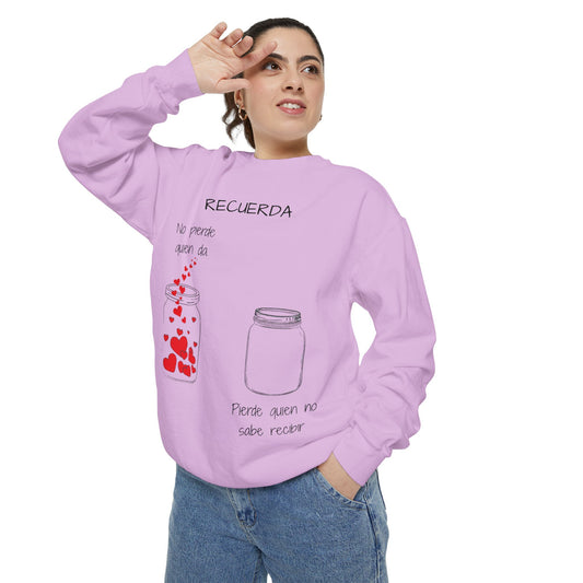 Recuerda: No Pierdas La Esperanza Jar of Hearts Sweatshirt