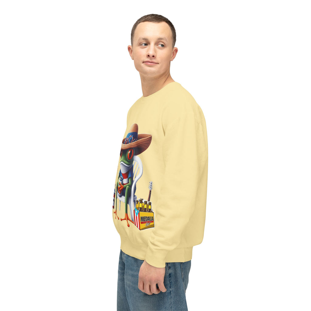 Coqui in Sombrero Crewneck Sweatshirt Puerto Rico’s Navidades