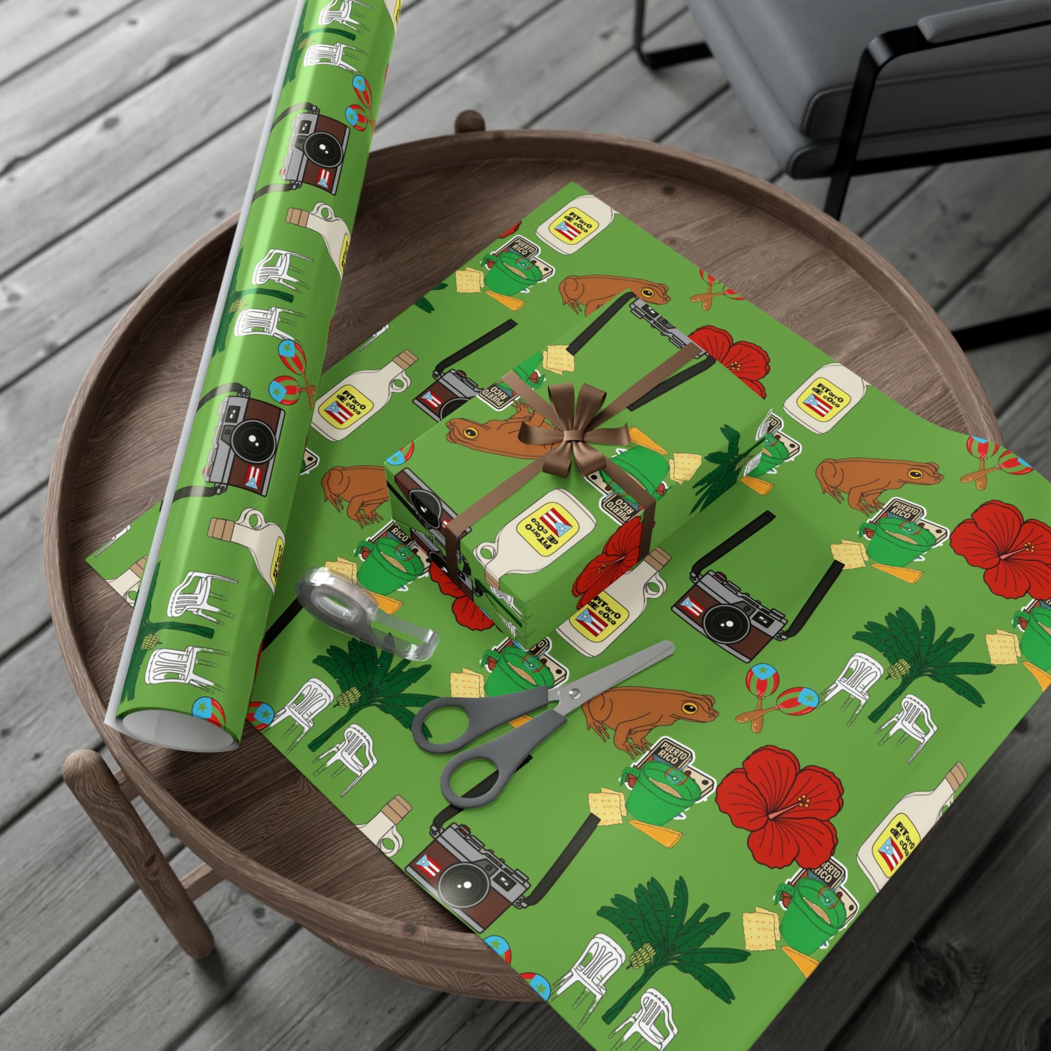 Navidad en Puerto Rico Wrapping Paper – Festive Boricua Holiday Gift Wrap 🇵🇷🎄