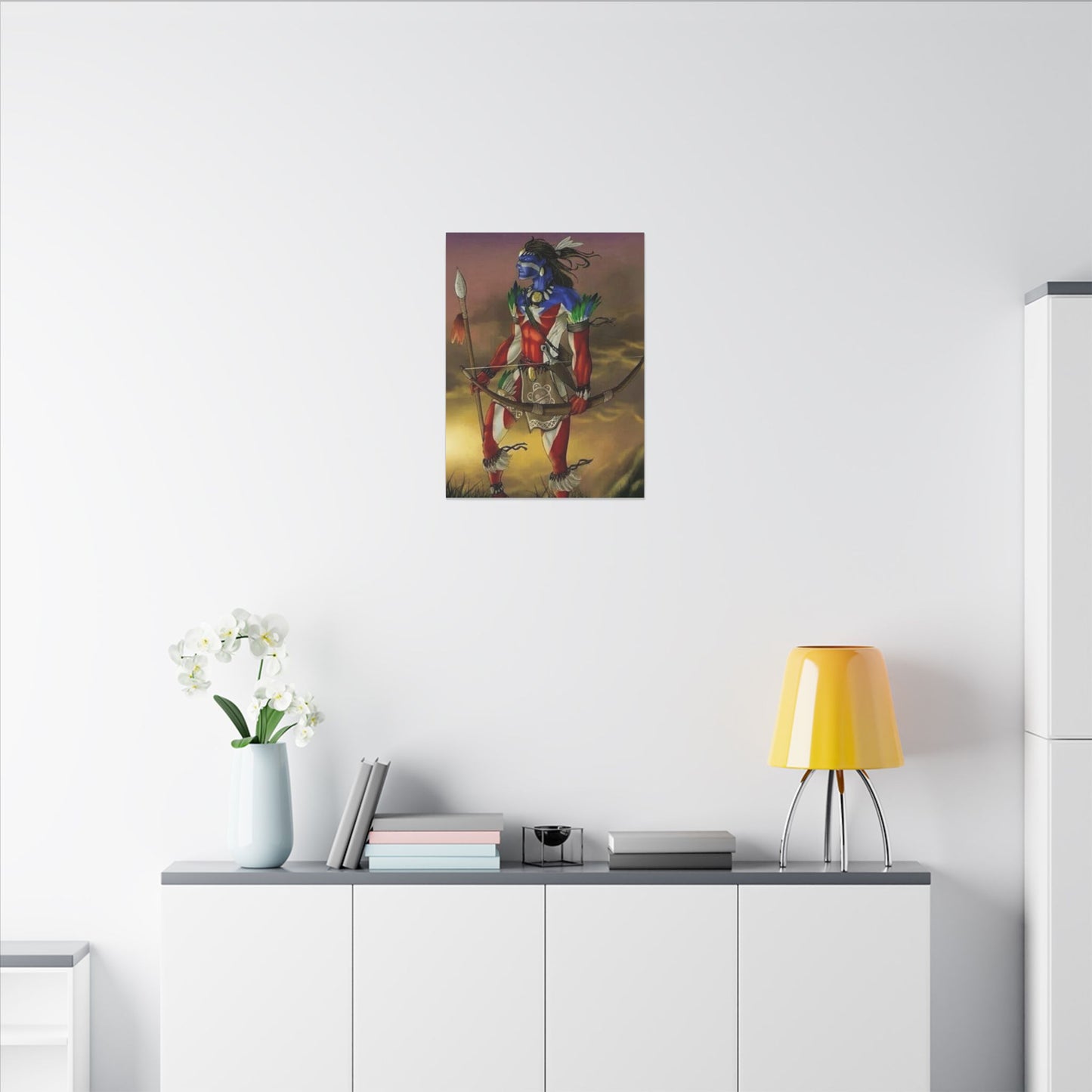 Borikén Rooted in Culture, Radiating Power Tribal Puerto Rico Warrior Canvas Art, Taino Wall Decor, Boho, Unique Gift for Collectors, Cultural Prints