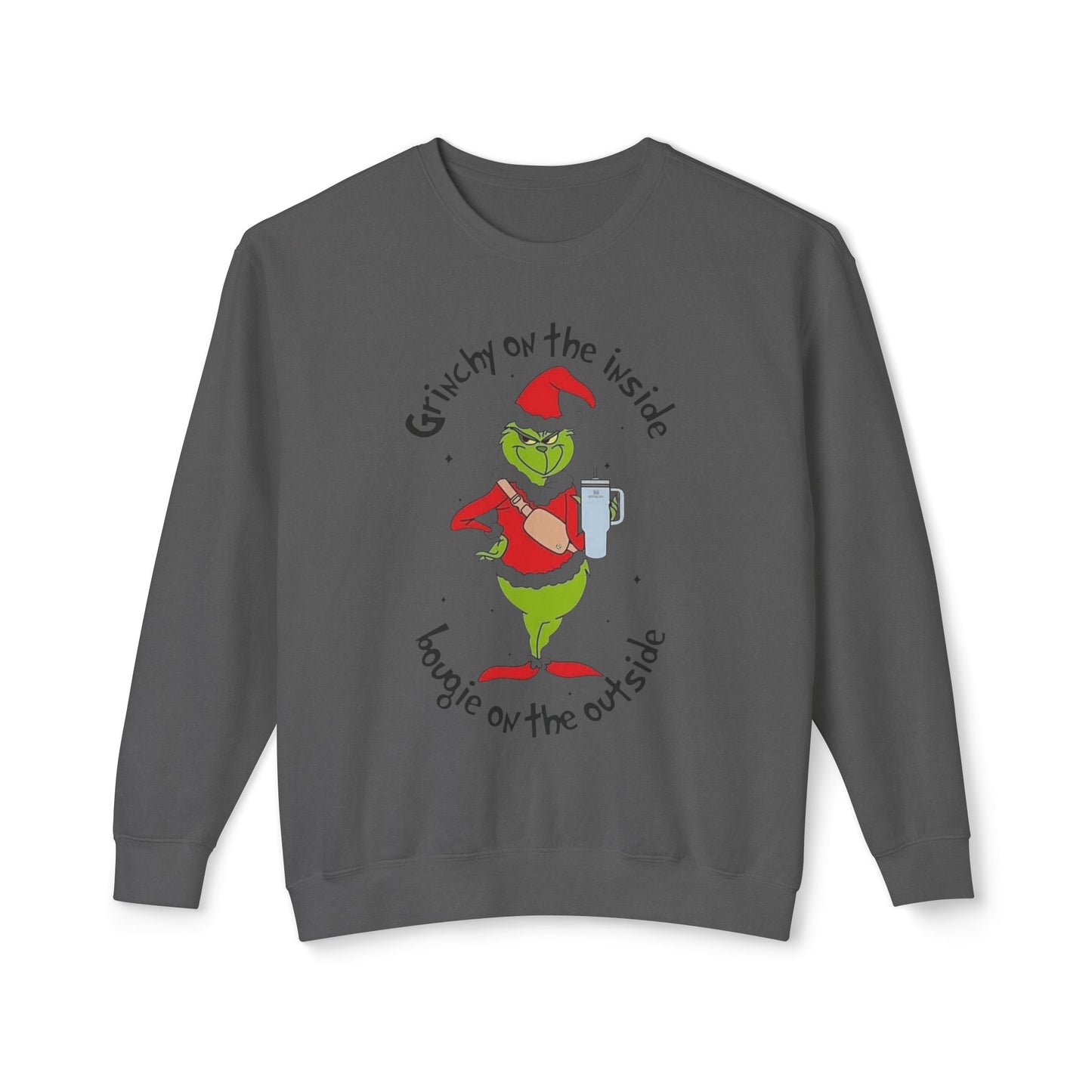 Funny, Cute & Classic Christmas Designs Grinchy on the Inside Crewneck Sweatshirt