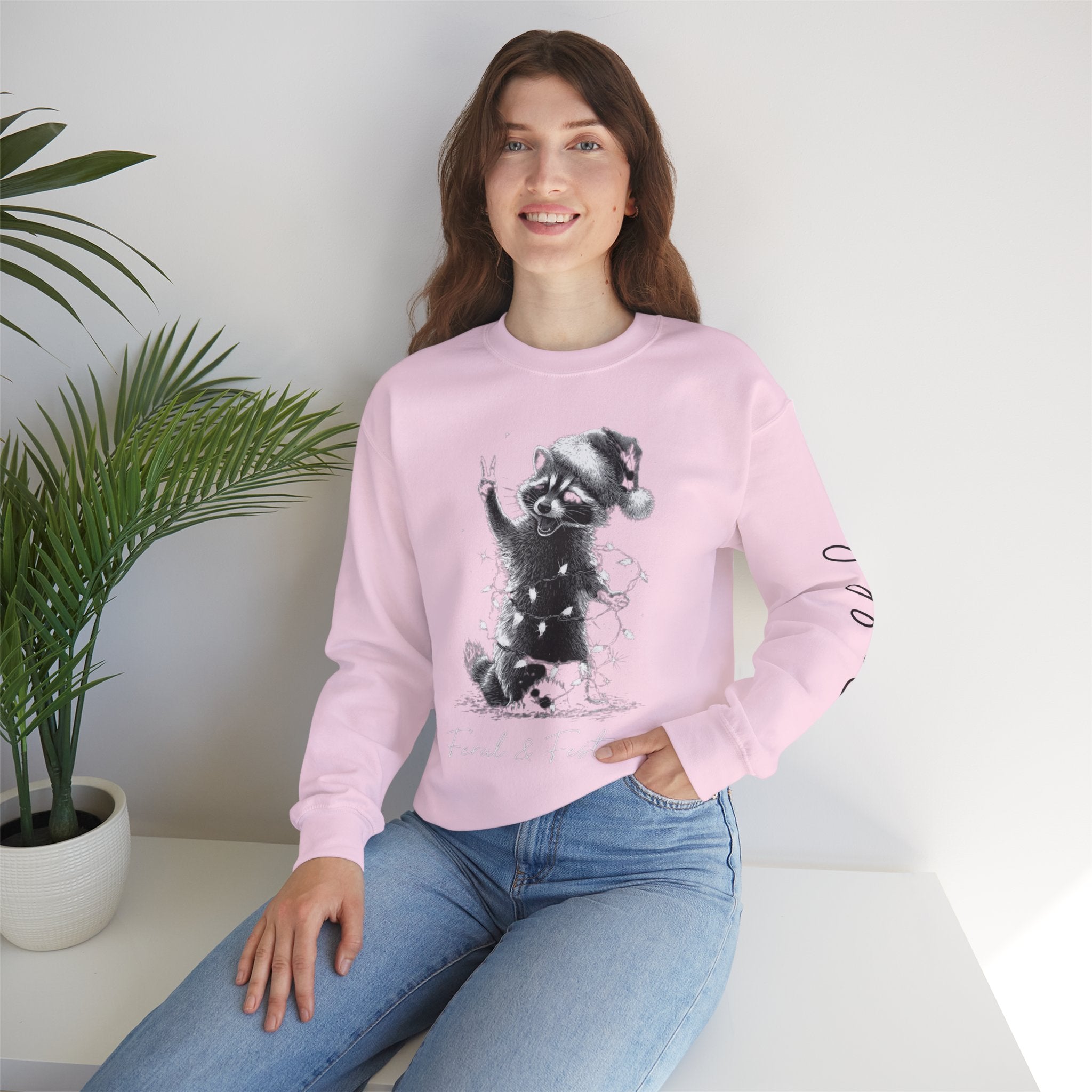 Holiday Raccoon Crewneck Sweatshirt Christmas Tshirts and sweaters,