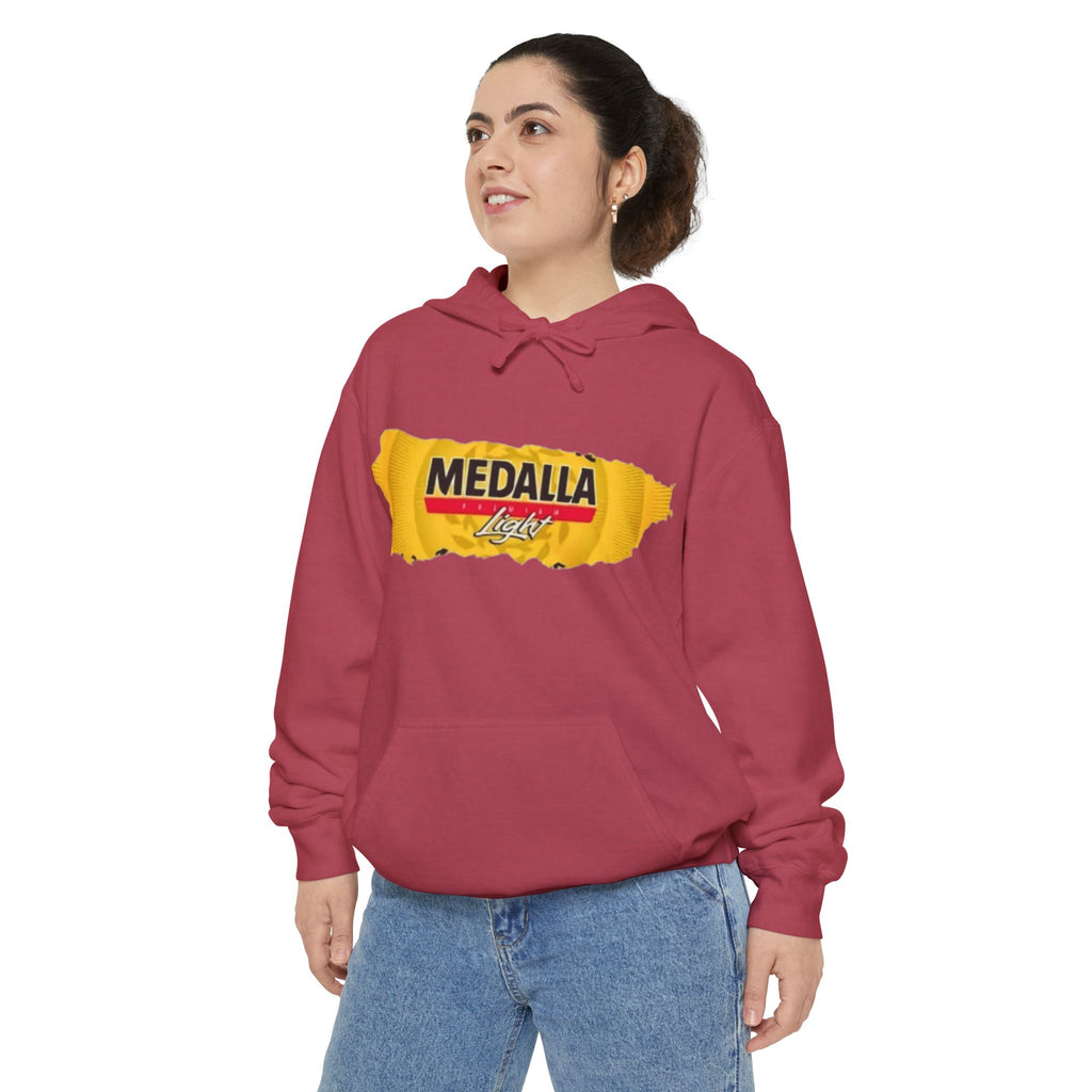 Medalla Light Logo Hoodie Vintage Beer Brand Pullover Puerto Rico Navidade