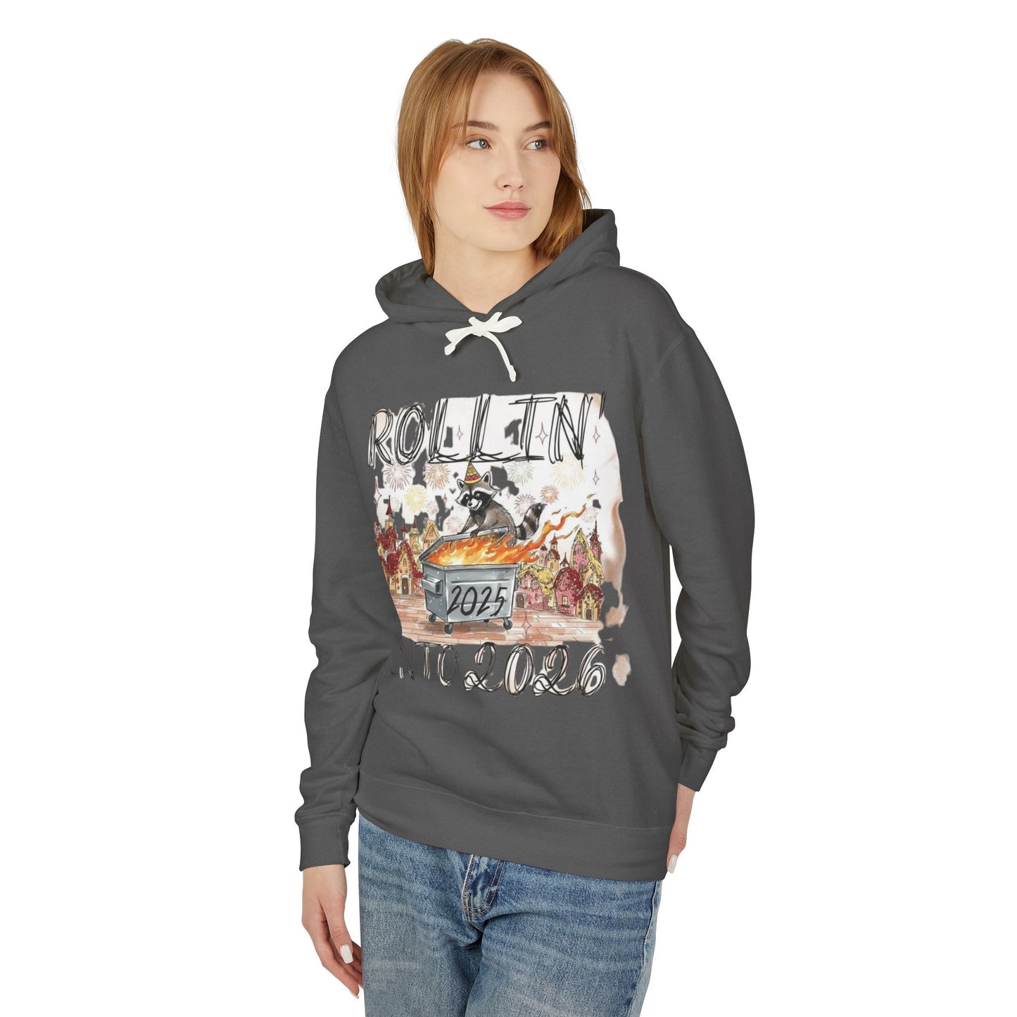 Rollin' Into 2026 Retro Winter Hooded Sweatshirt