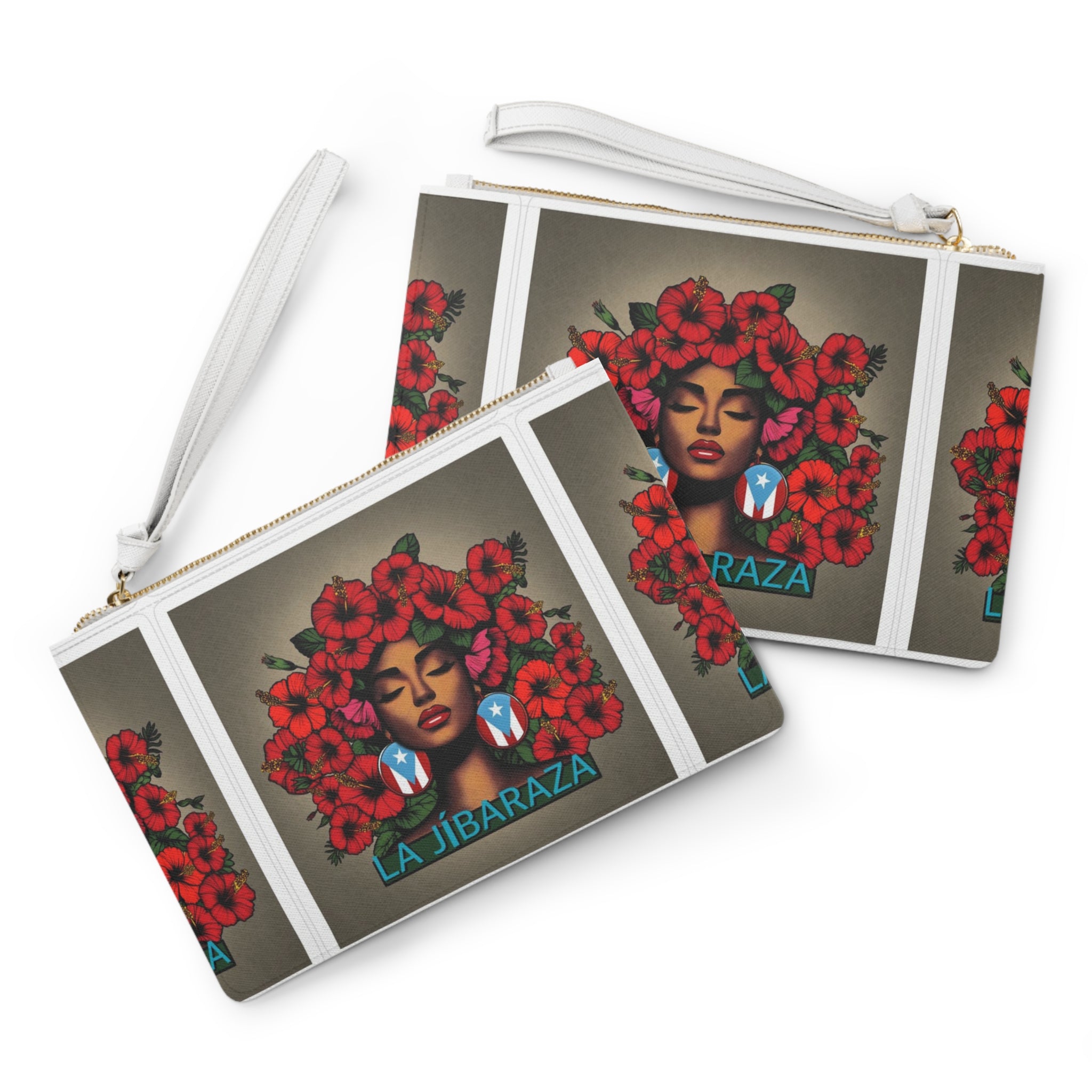 Puerto Rico, holidays, motivation. Clutch  La Jíbaraza Floral Puerto Rican Pride Clutch