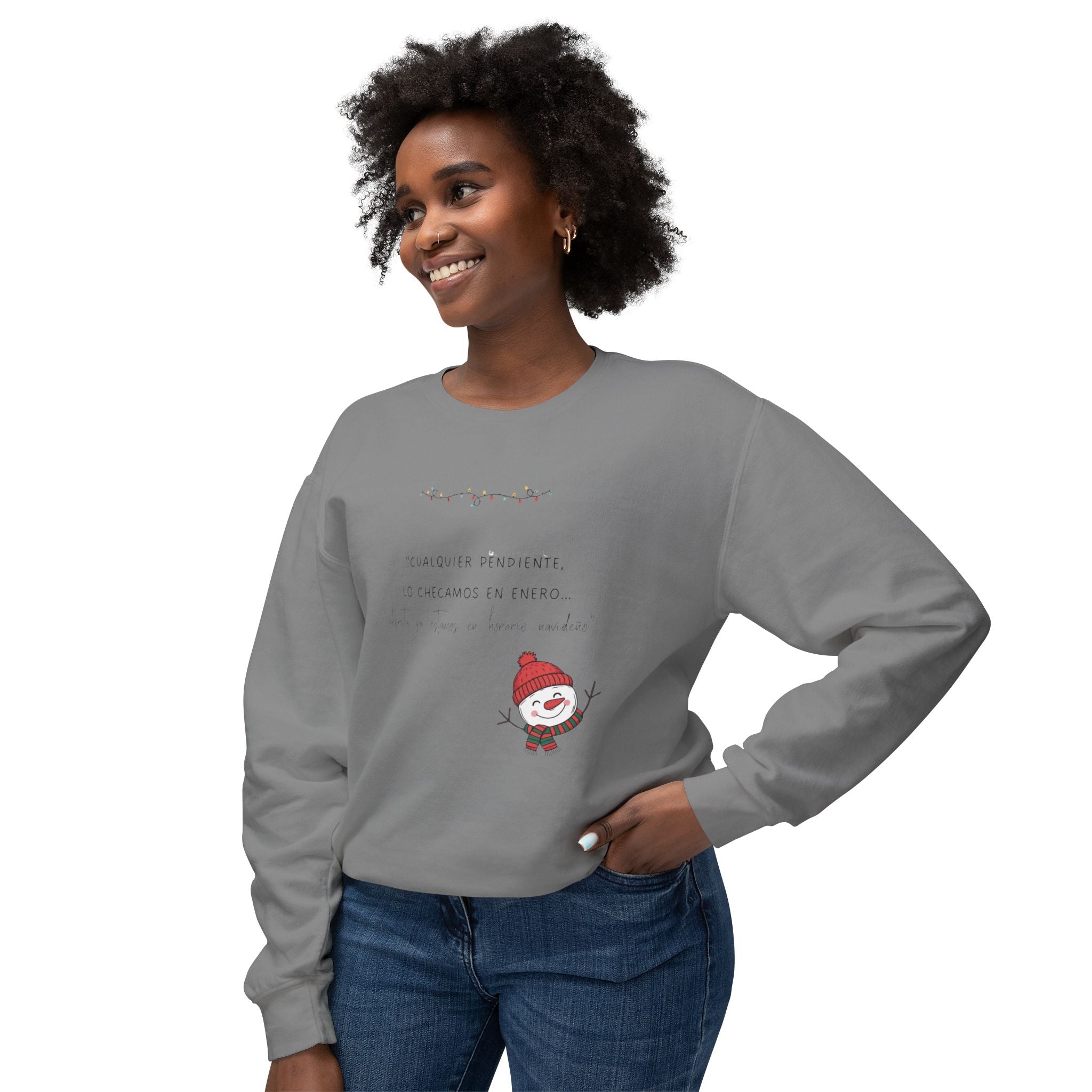 Snowman Crewneck Sweatshirt  Cute Holiday Snowman Pullover