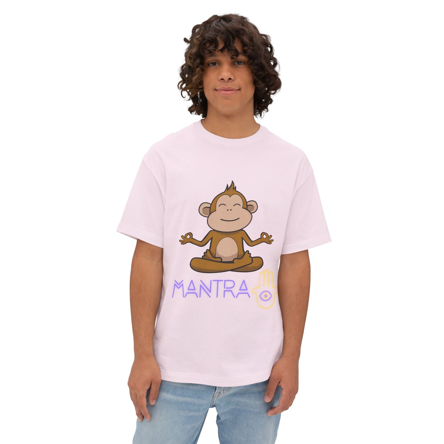 🧘‍♀️ Wear Your Peace. Mindful Monkey Graphic Tee | Unisex Boxy T-Shirt for Yoga Lovers, Gifts for Him/Her, Relaxation Apparel, Meditative Wear, Casual Streetwear