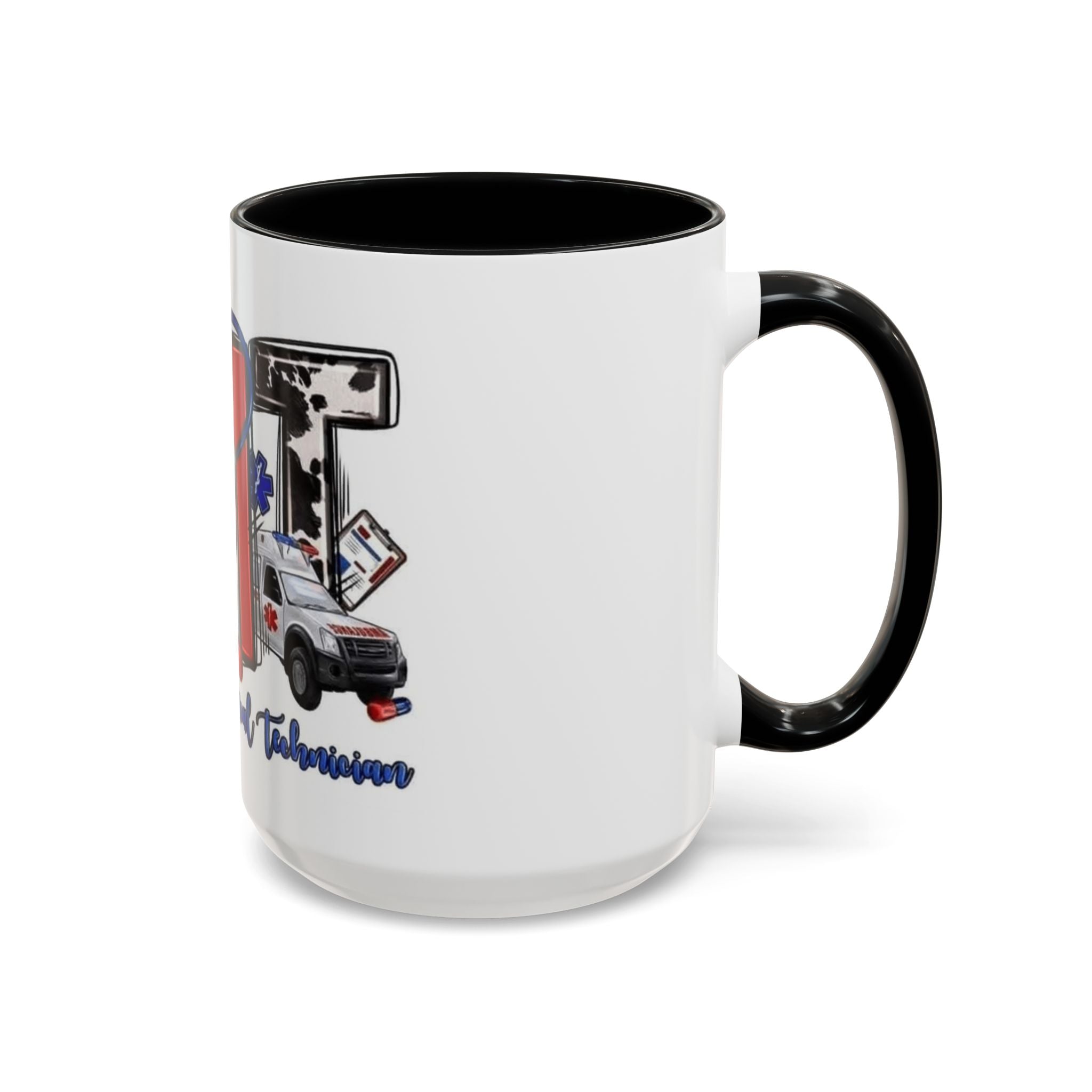 EMT Coffee Mug — Emergency Medical Technician Ambulance Stethoscope Design (11/15oz) Medical Christmas Mug