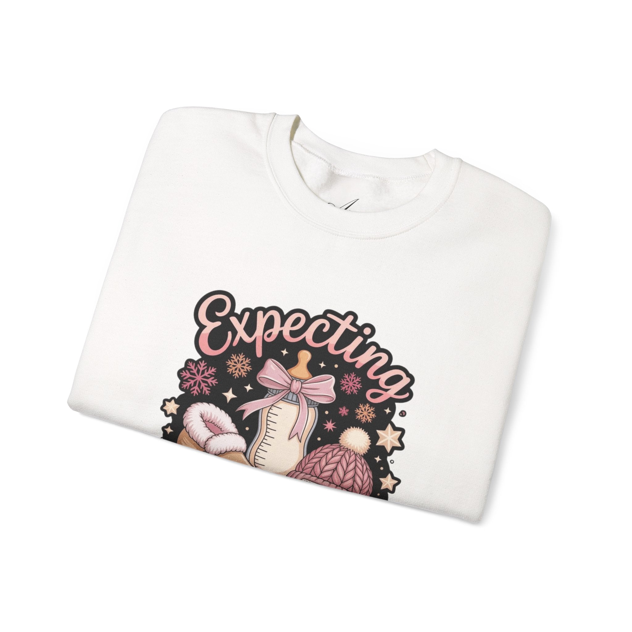 Expecting Season Sweatshirt  Cute Pregnancy Announcement Pullover Cartoon Christmas T-shirts and Sweaters