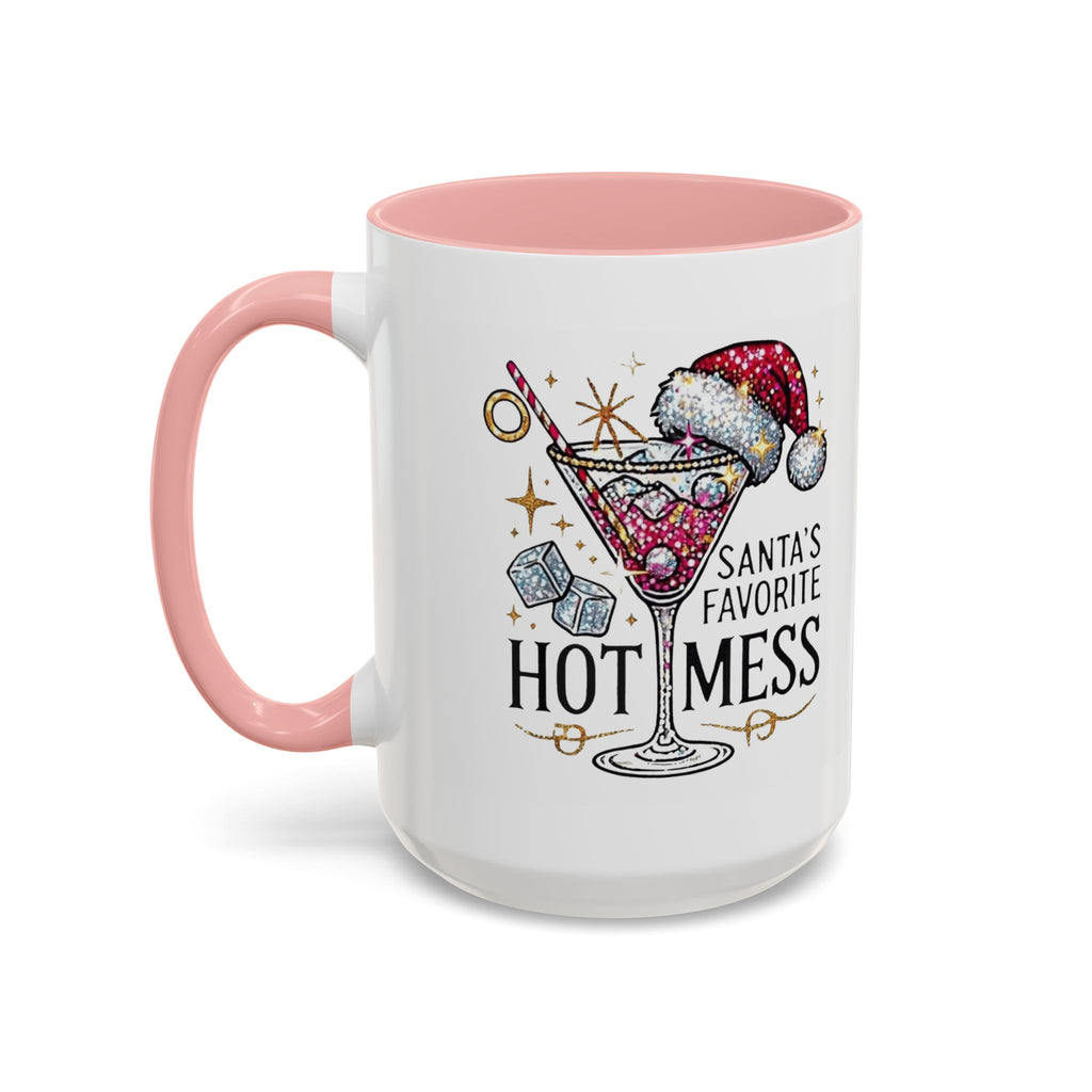Accent Coffee Mug - "Santa's Favorite Hot Mess" Holiday Cocktail Mug (11/15 oz)