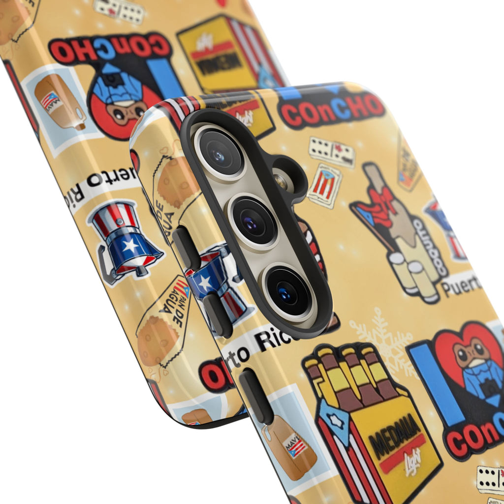 Puerto Rico Sticker Collage Tough Case  ‘I  Concho’ Pattern Phone Case