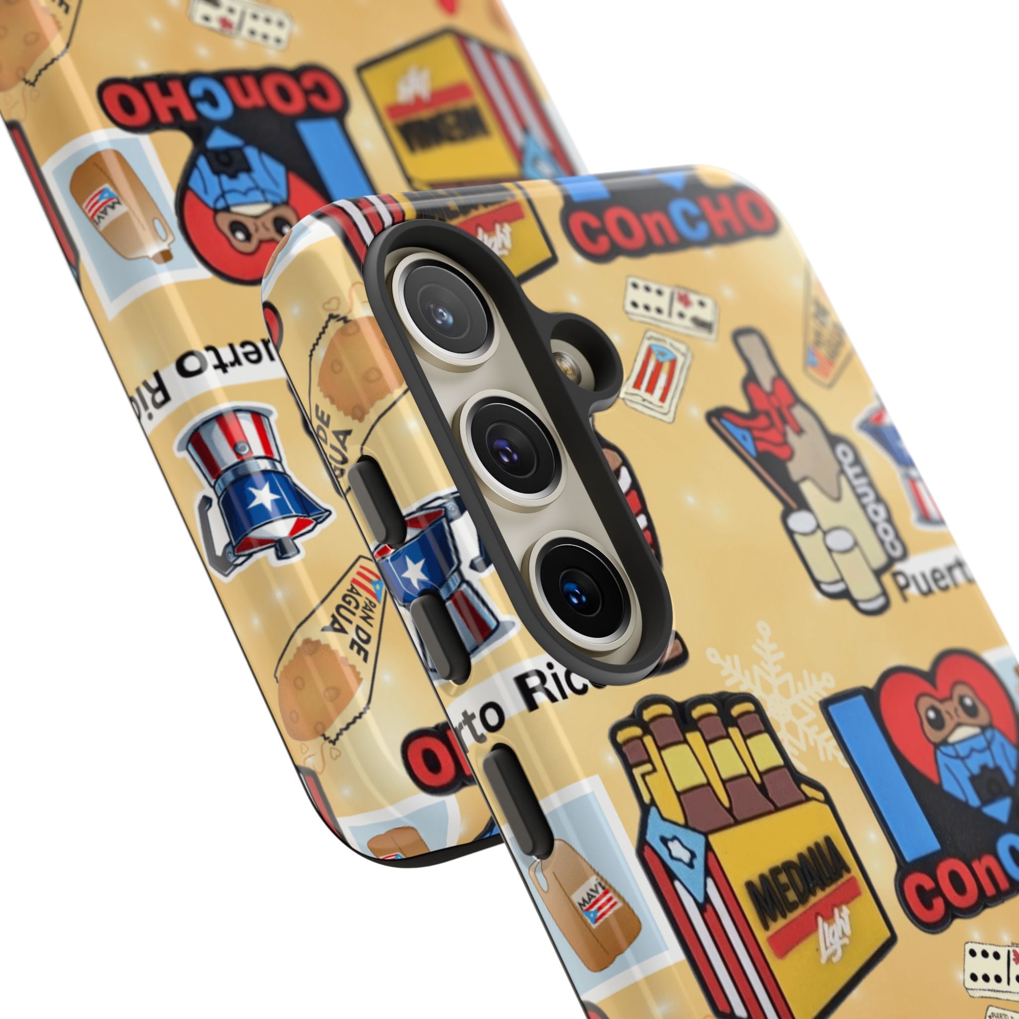Puerto Rico Sticker Collage Tough Case  ‘I  Concho’ Pattern Phone Case