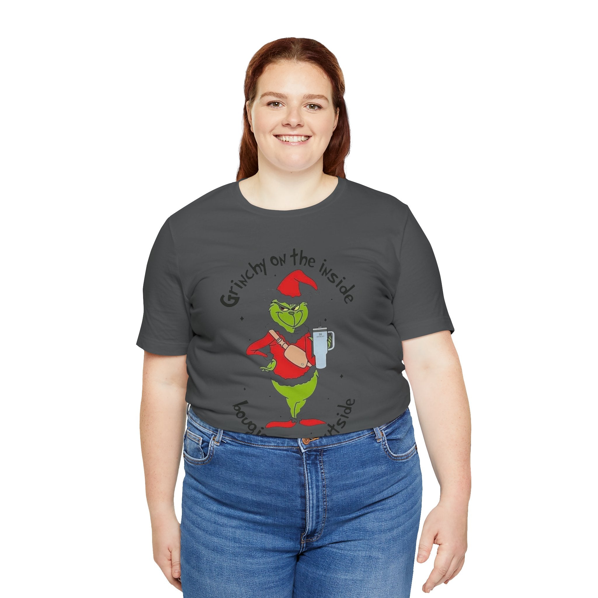 Grinch-Inspired Holiday Tee: 'Grinchy on the Inside, Boogie on the Outside'