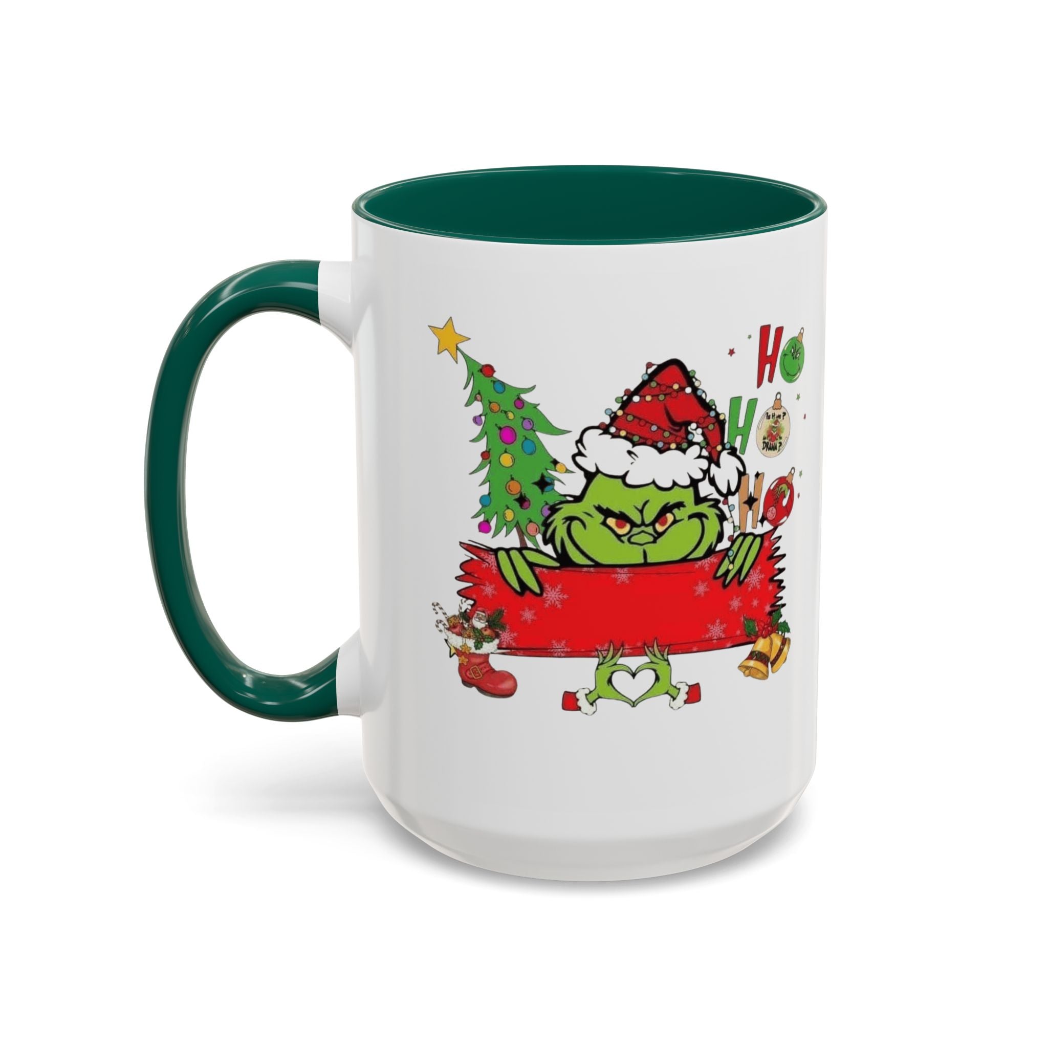Christmas Grinch Mug (11oz & 15oz)  Funny Holiday Coffee Cup with Grinch Illustration Christmas Mugs Collection!