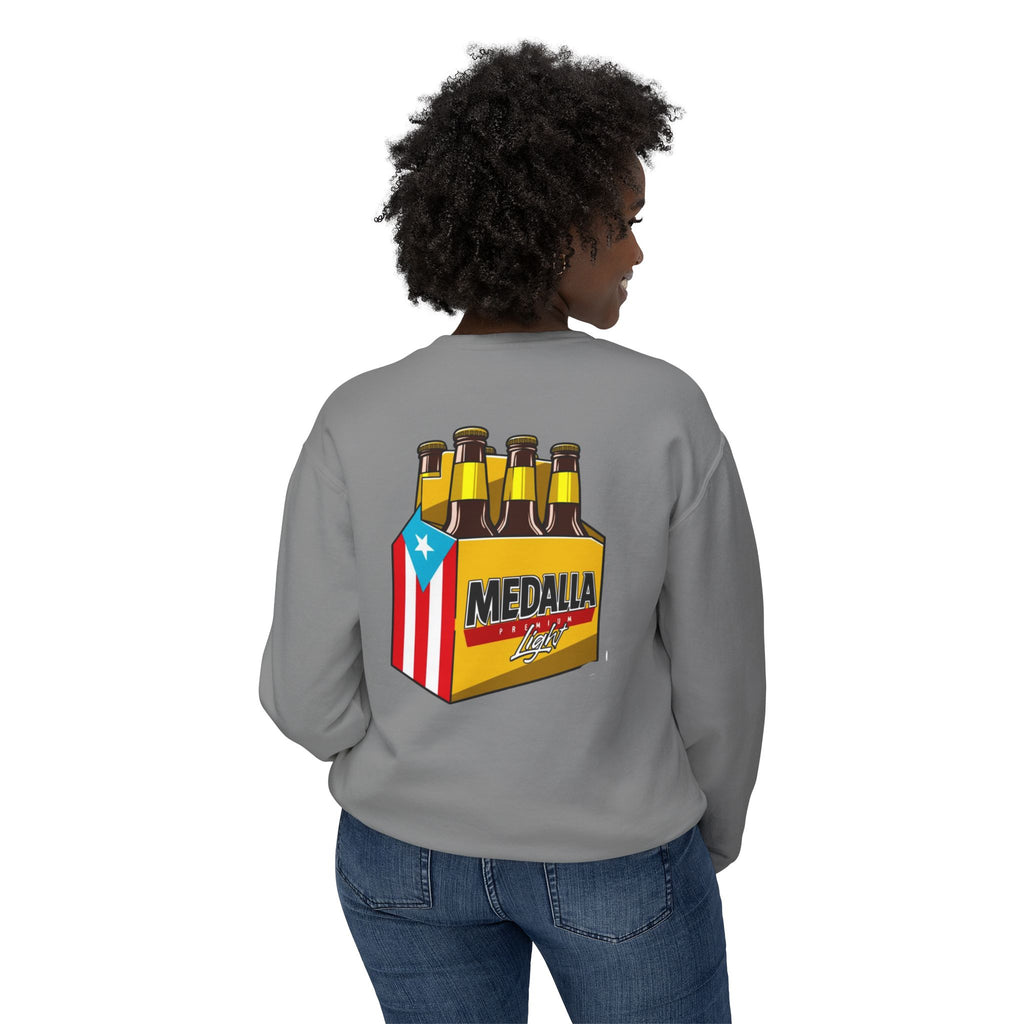 Medalla Light Puerto Rico Sweatshirt Coqui Boricua flag  Beer Pack Graphic Puerto Rico Navidades
