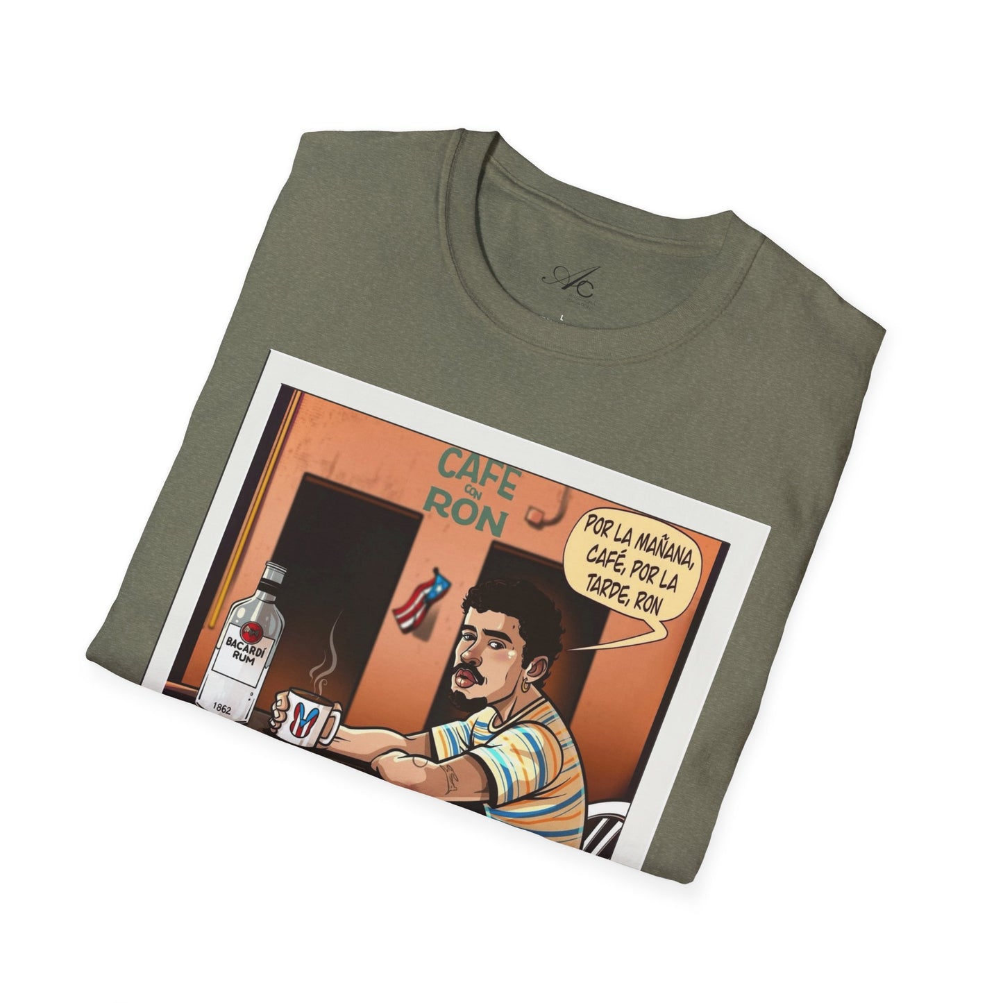 POR LA MANANA CAFE  Coffee Lovers, Casual Wear, Unisex Fashion Proud Puerto Rican Tee  Puerto Rican Heritage Shirt