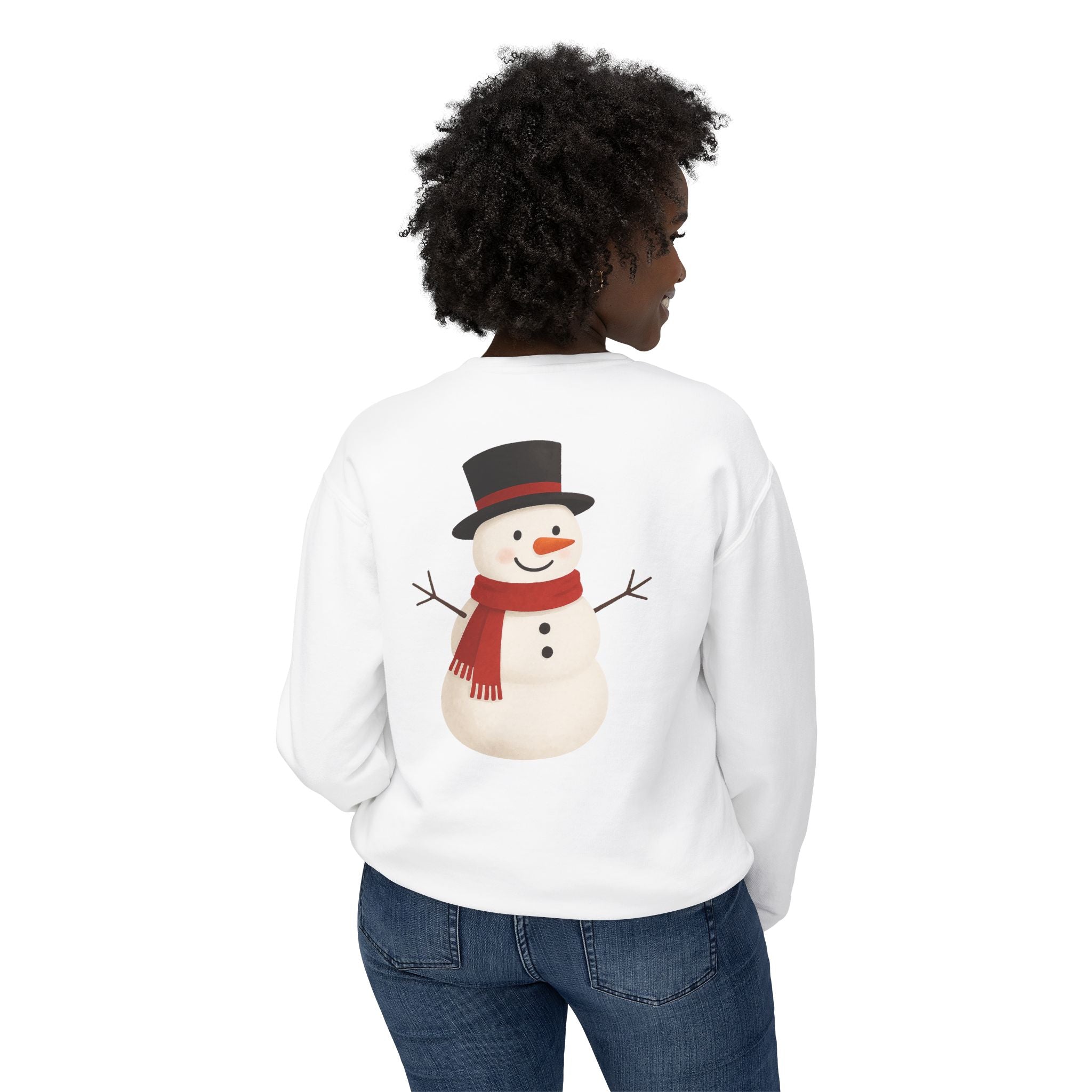 Snowman Crewneck Sweatshirt  Cute Holiday Snowman Pullover