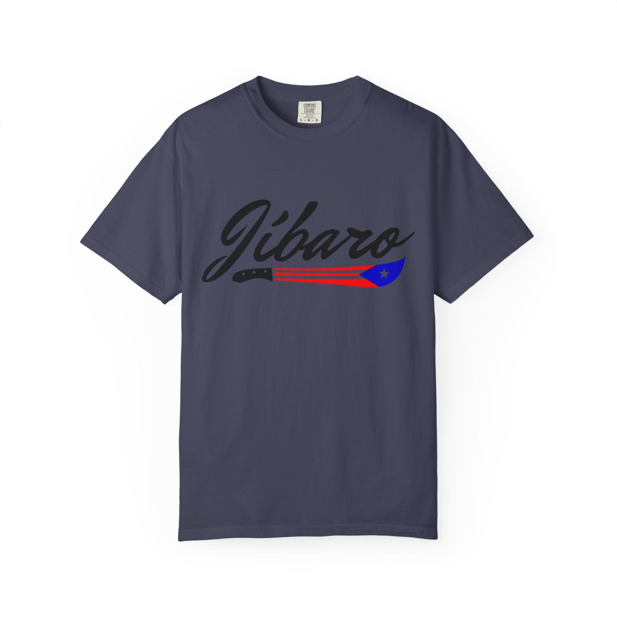 T-Shirt  "Jíbaro" Puerto Rican Heritage Tee (Back Machete  Sombrero de Paja Design) Puerto Rico’s Navidades