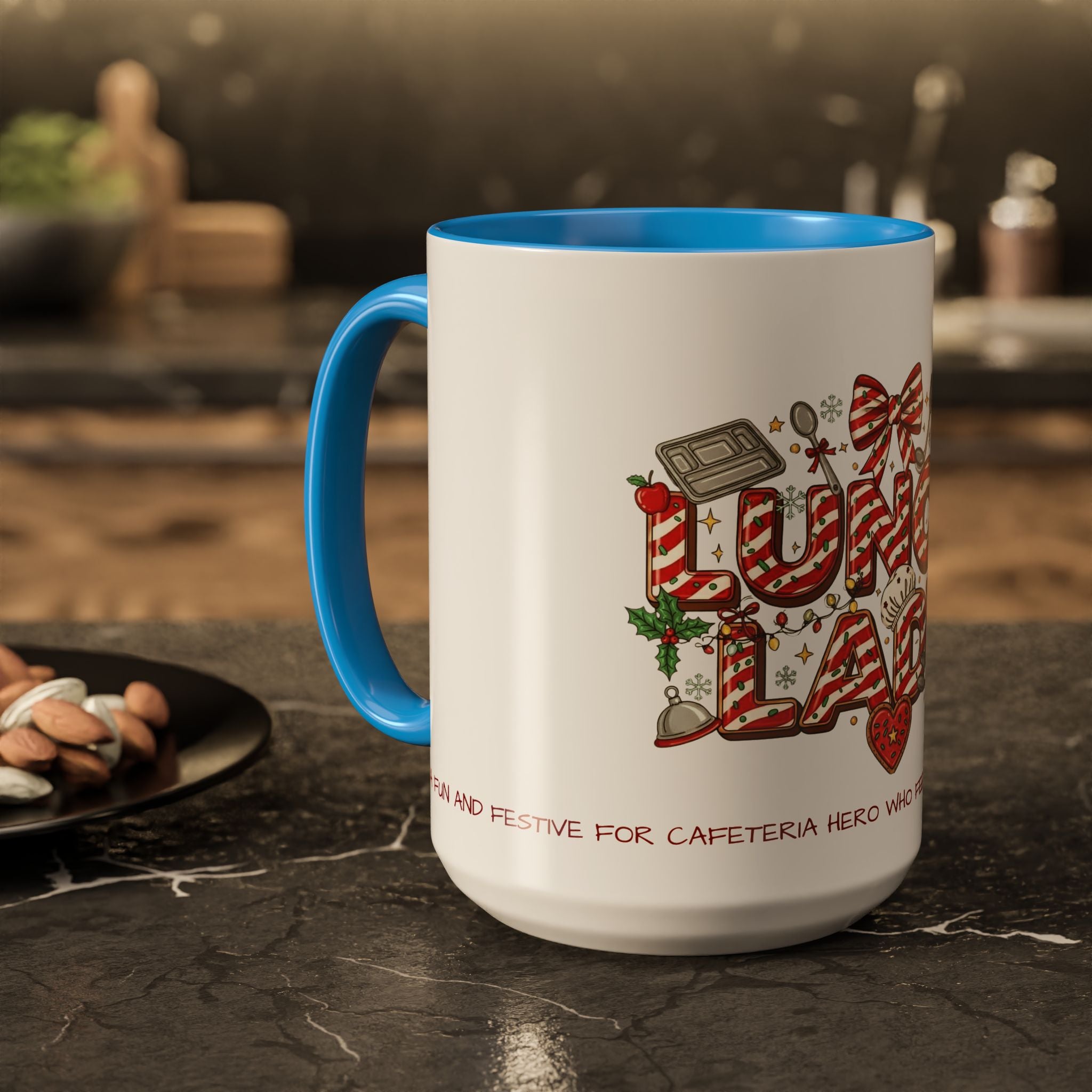 Lunch Lady Mug "Cafeteria Hero Who Feeds the Whole School With Love" | 11oz/15oz Gift  School Staff Christmas Mug Collection