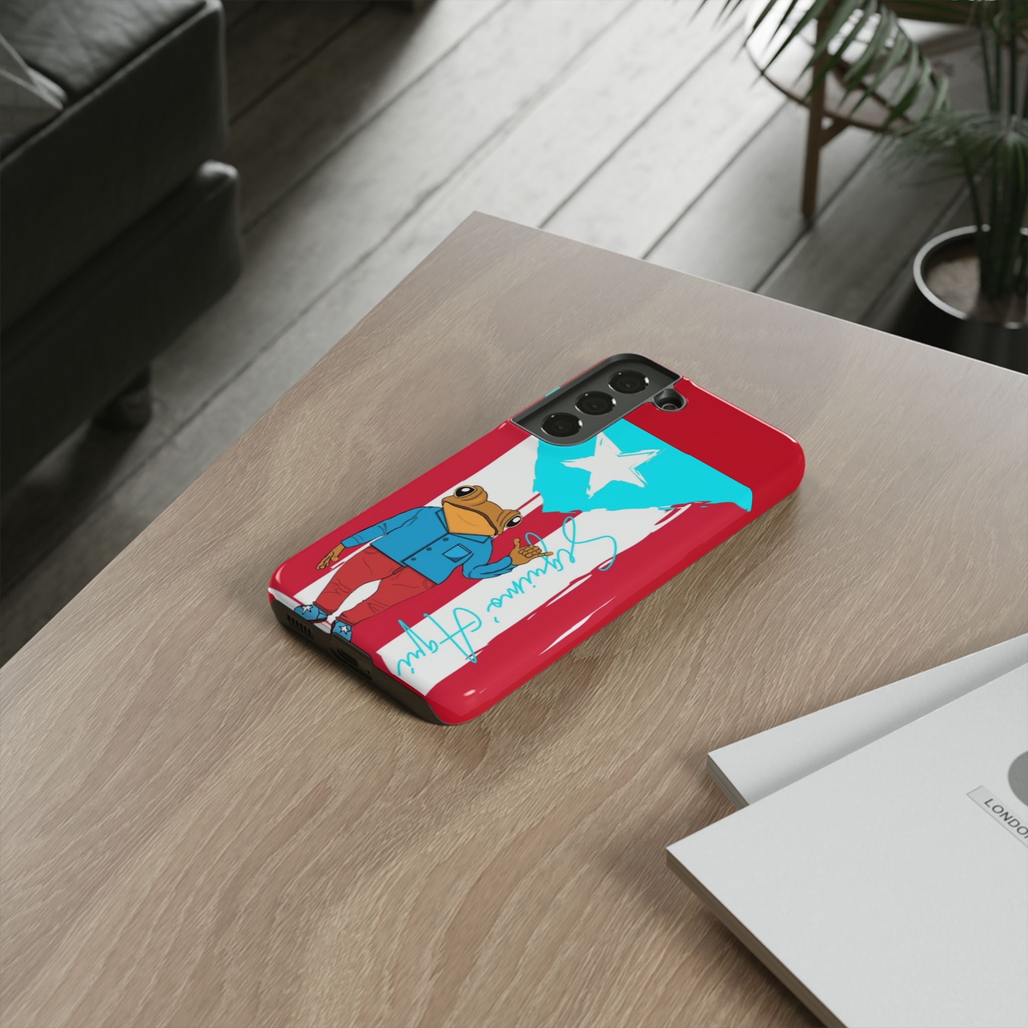 Puerto Rican Flag Frog Design ("Señorita Hops")Phone Case Isla del Encanto Phone Case – Puerto Rican Style