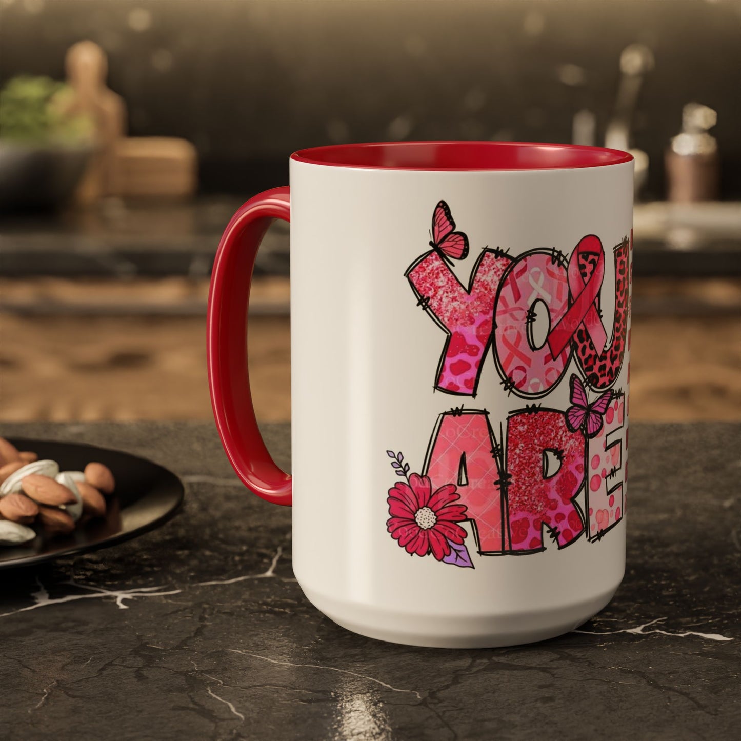 Cancer Hope Collection Empowering Inspirational Mug for Breast Cancer Awareness