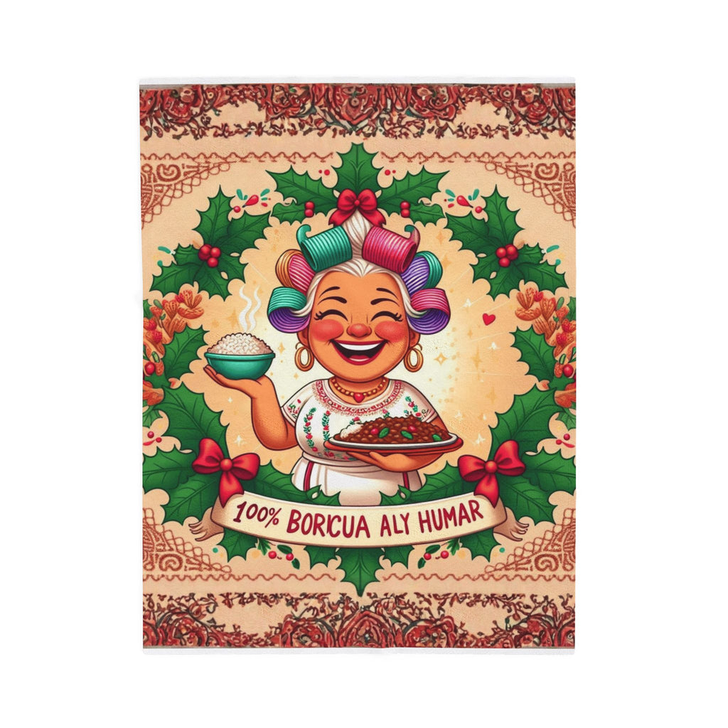Loving blanket made just for GrandmaVelveteen Plush Blanket  100% Boricua Holiday Kitchen Mama Design