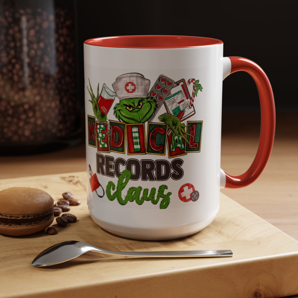 Medical Records Claus Coffee Mug — Funny Holiday Nurse & Medical Staff Gift (11/15oz) Medical Christmas Mug,