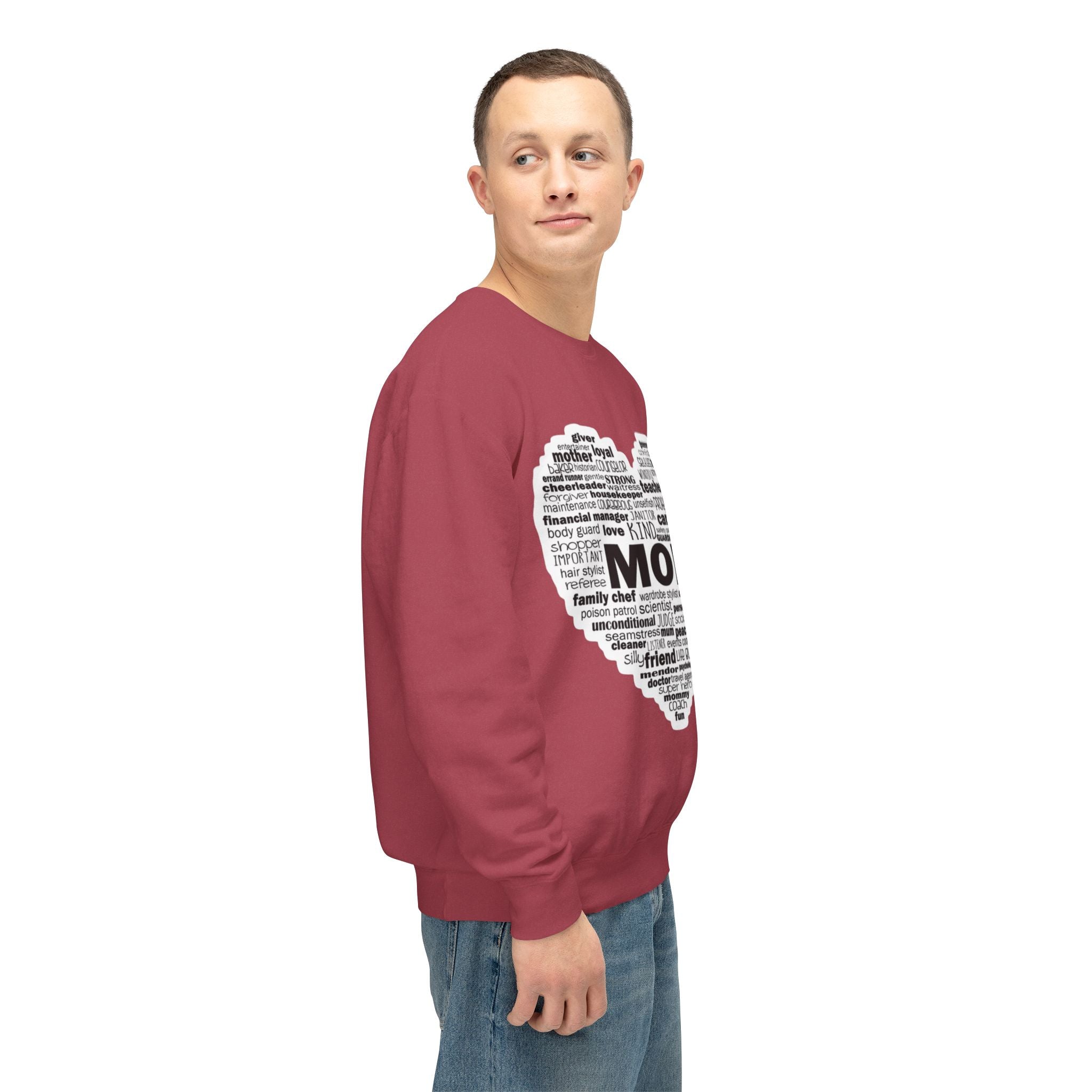 Mom Word-Cloud Heart Sweatshirt  Mother's Day Gift