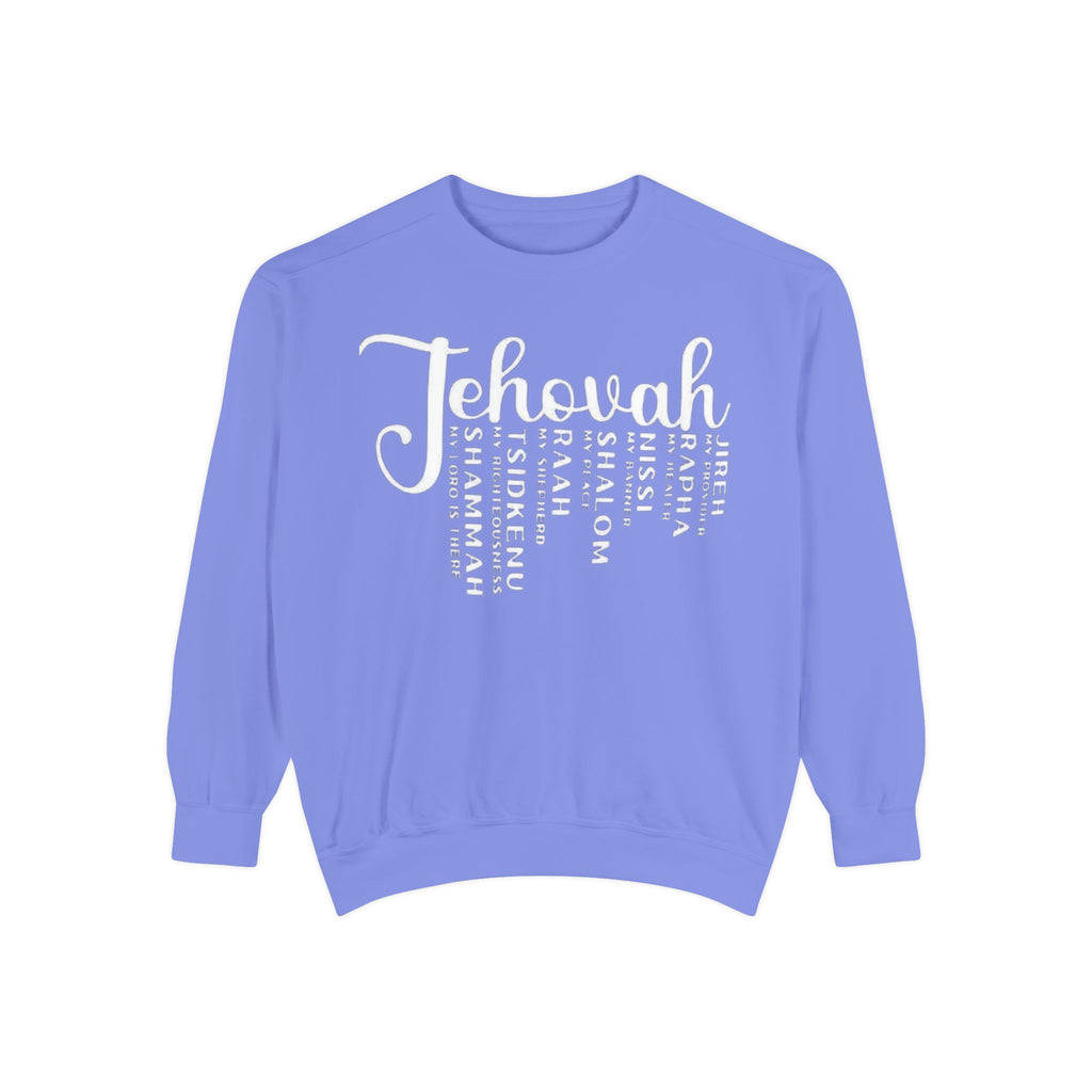 Jehovah Names Sweatshirt  Christian Faith Scriptural Names Pullover
