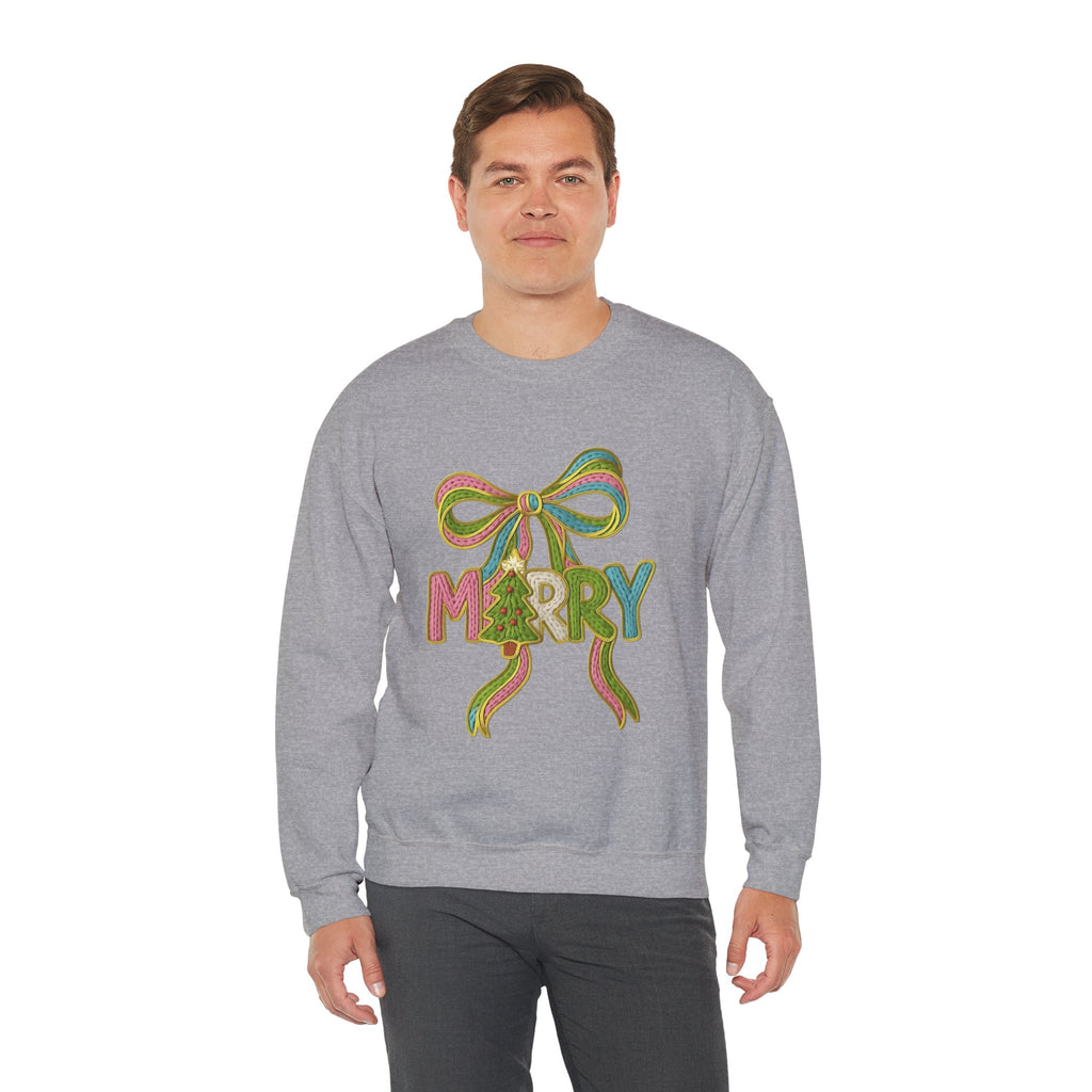 Festive Holiday Designs and Quotes Candy Christmas Tree Sweatshirt — Holiday Candyland Crewneck
