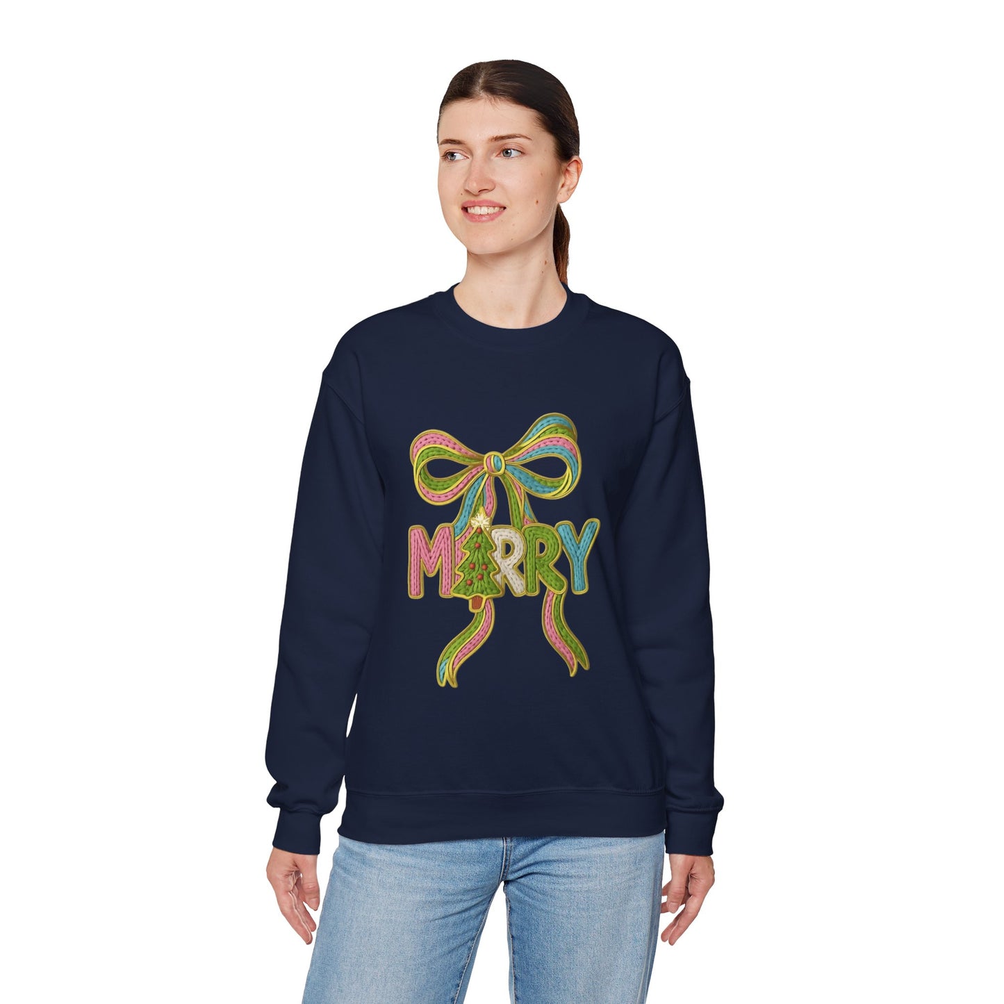Festive Holiday Designs and Quotes Candy Christmas Tree Sweatshirt — Holiday Candyland Crewneck