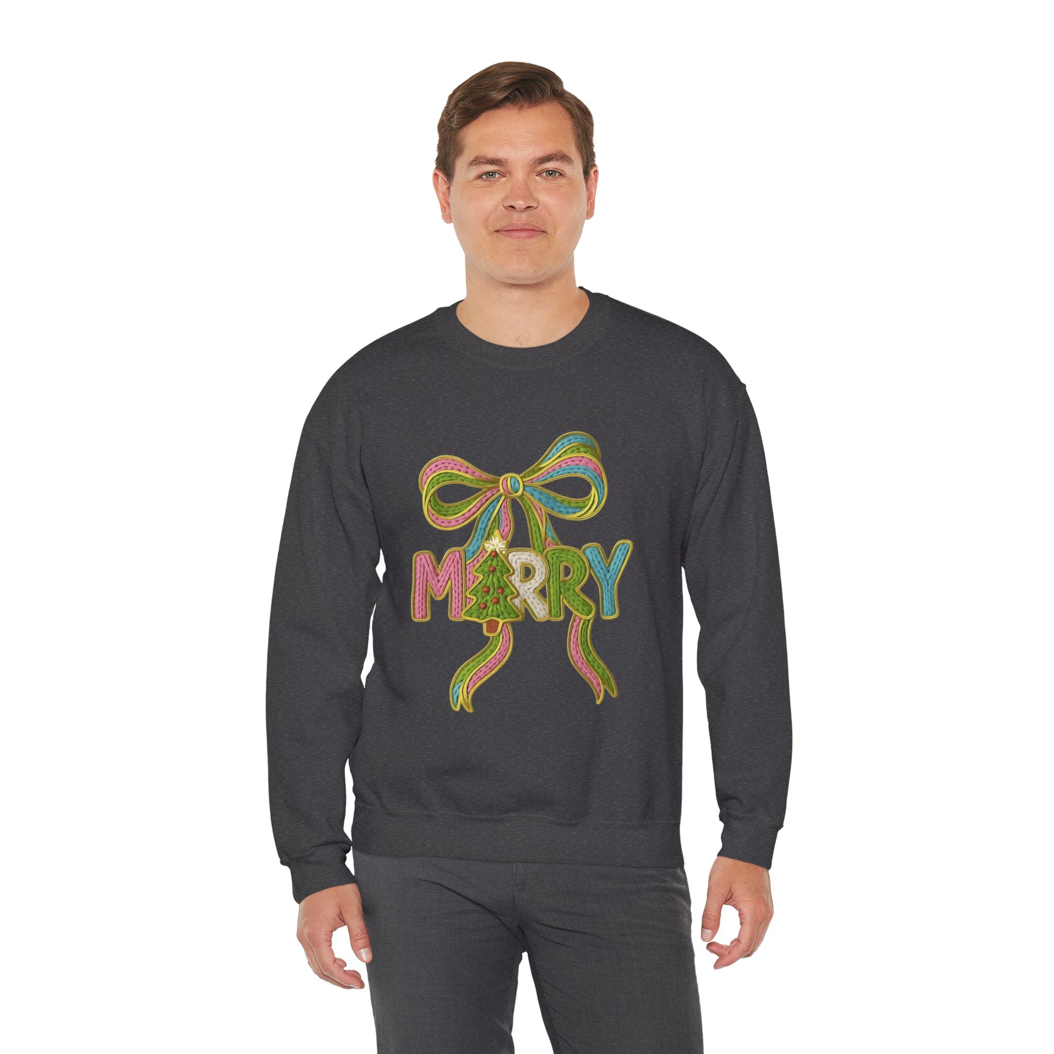 Festive Holiday Designs and Quotes Candy Christmas Tree Sweatshirt — Holiday Candyland Crewneck