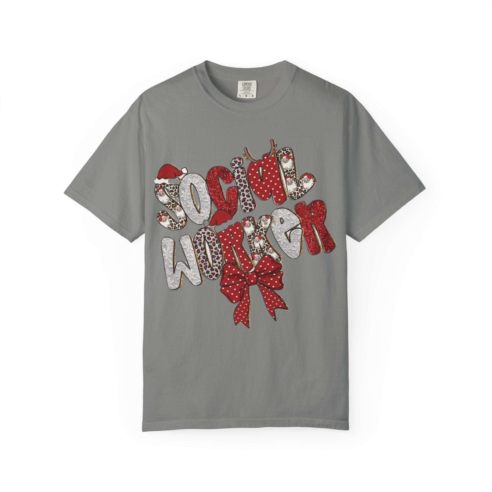 Social Worker Christmas T-Shirt  Festive Holiday Graphic Tee