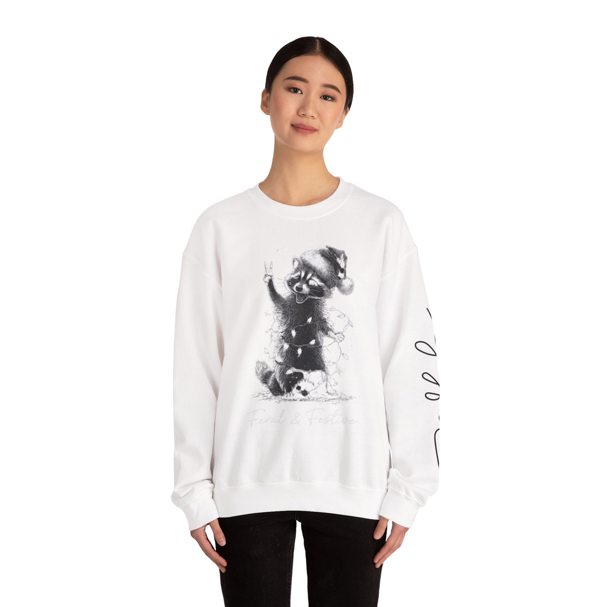 Holiday Raccoon Crewneck Sweatshirt Christmas Tshirts and sweaters,