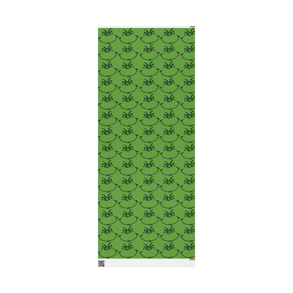 The Grench Wrapping Paper Roll  Green Tribal Swirl Gift Wrap (Holiday & Birthday)