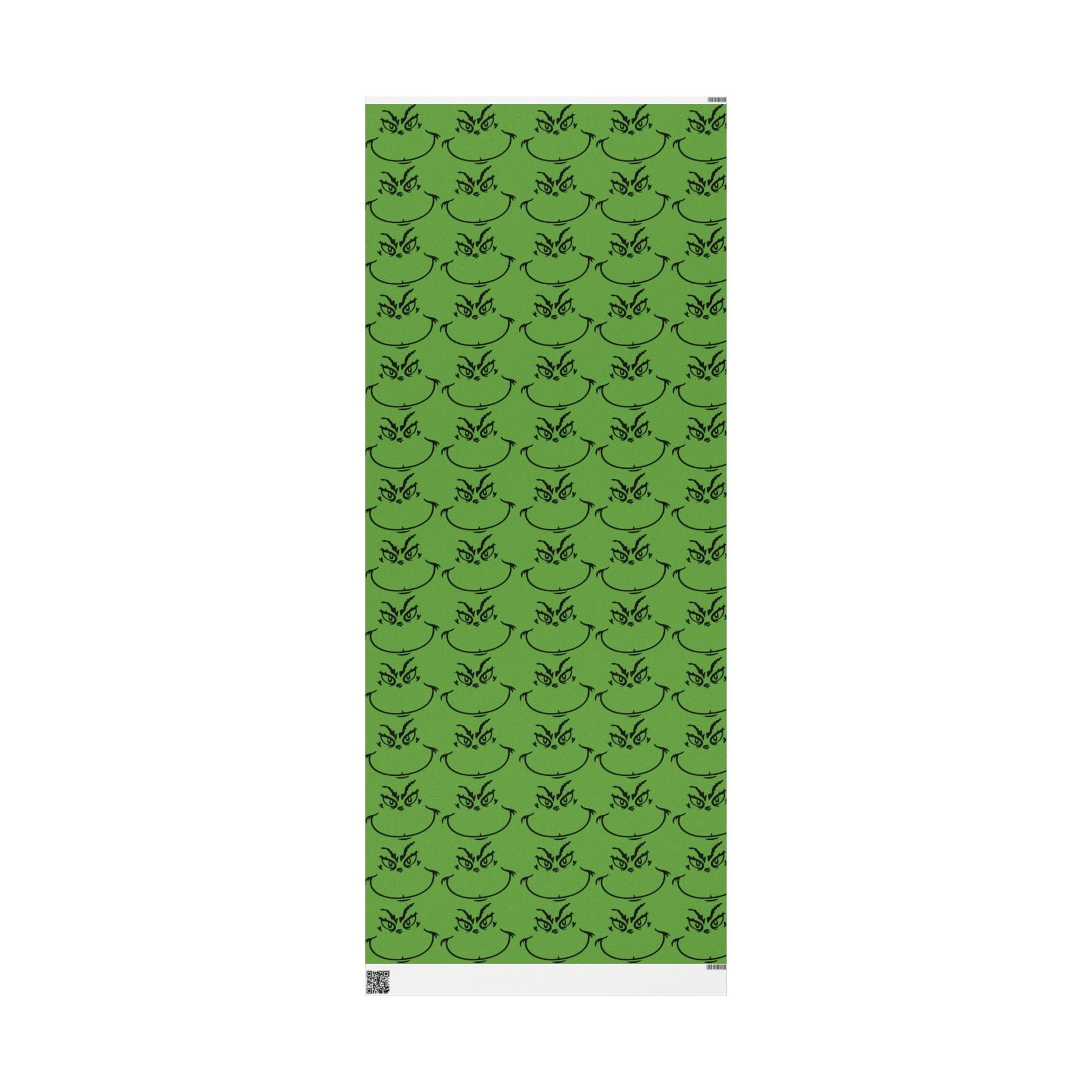 The Grench Wrapping Paper Roll  Green Tribal Swirl Gift Wrap (Holiday & Birthday)