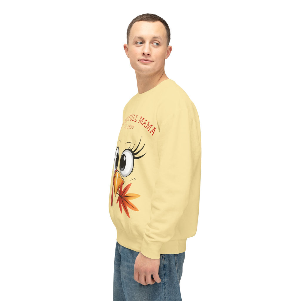 Thanksgiving Mama Sweatshirt  Cute Turkey Face "Thanksgfull Mama" Fall Pullover Fall T-Shirts and Sweatshirts Collection