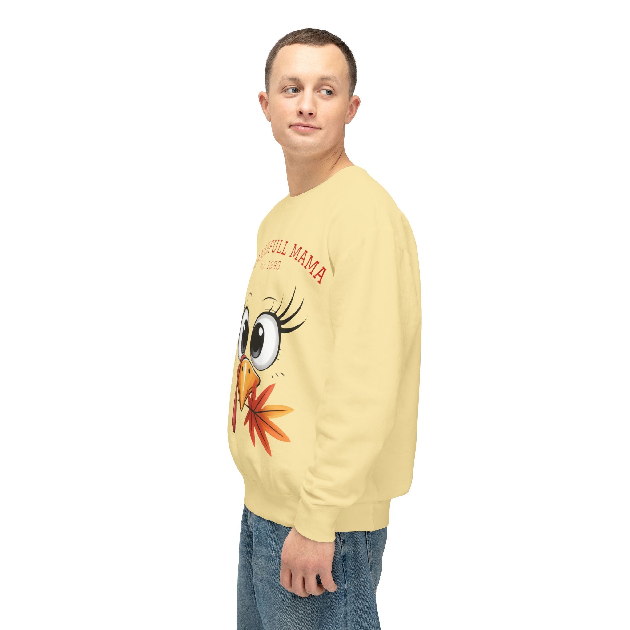Thanksgiving Mama Sweatshirt  Cute Turkey Face "Thanksgfull Mama" Fall Pullover Fall T-Shirts and Sweatshirts Collection