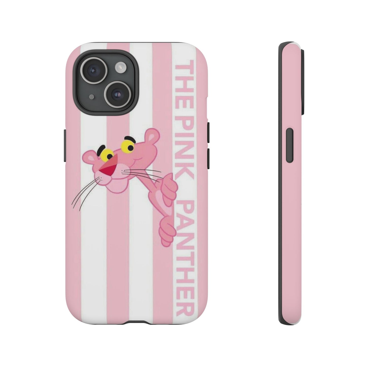 Pink Panther Tough Case Retro Striped Phone Case with "The Pink Panther" Design