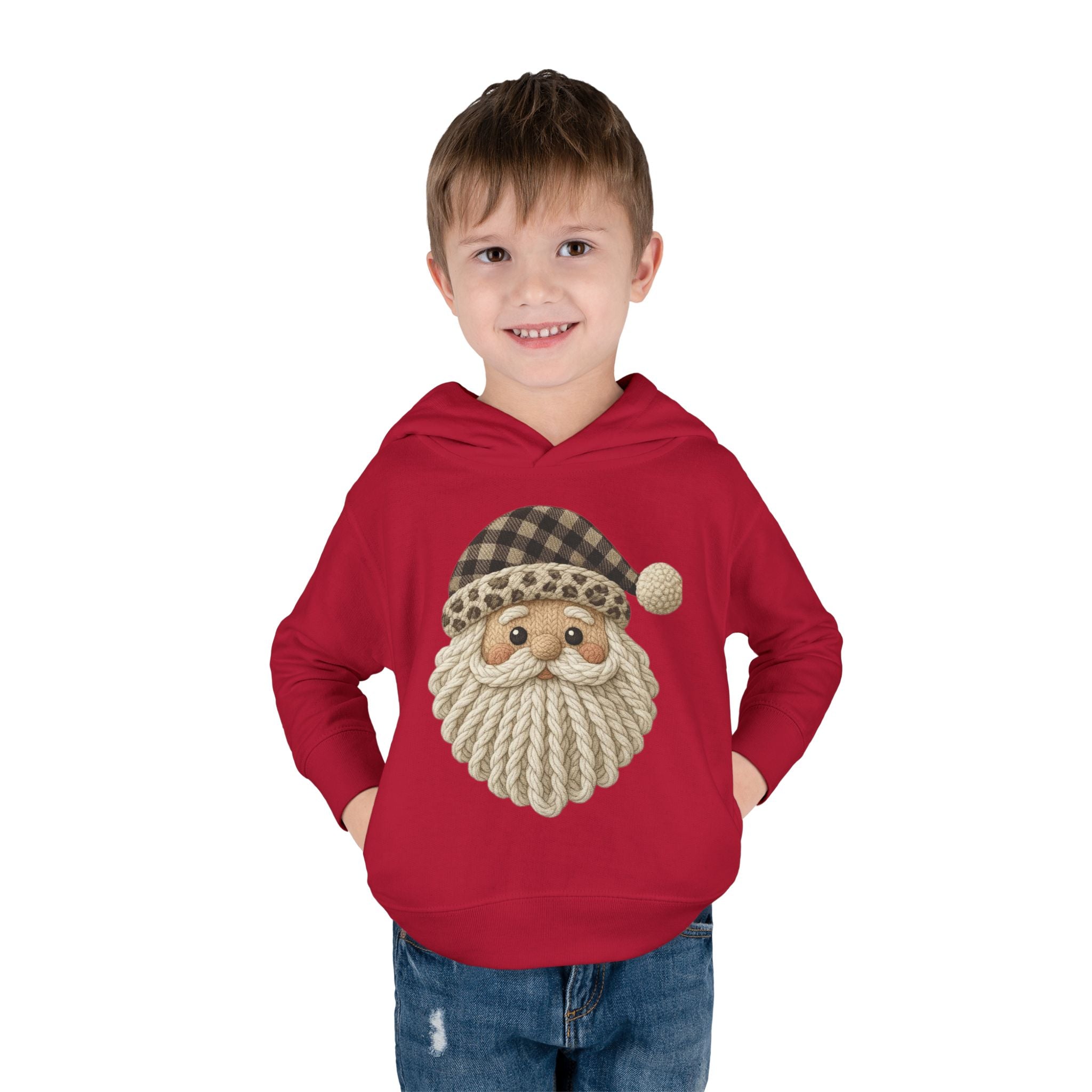 Toddler Hoodie  Cozy Plaid Santa Gnome Pullover