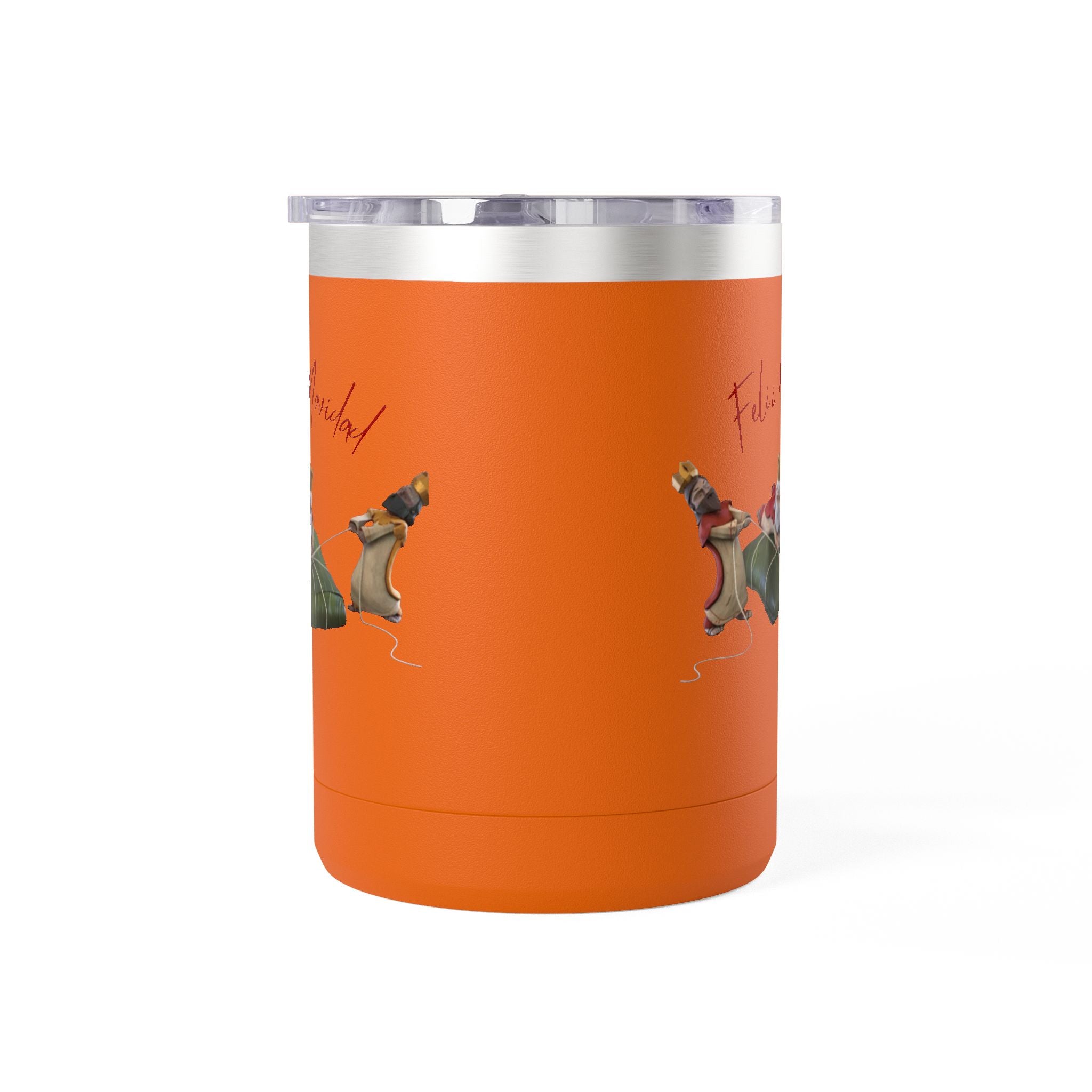 3 KINGS Holiday Travel Tumbler — 'Feliz Navidad' Dachshund Santa Design Coffee Cup for Fun Celebrations