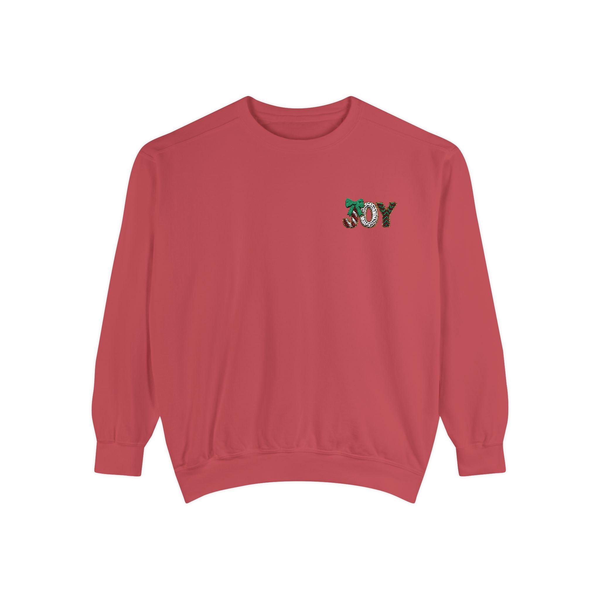 JOY Floral Crewneck Sweatshirt — Holiday Botanical Graphic Christmas T-Shirt & Sweater