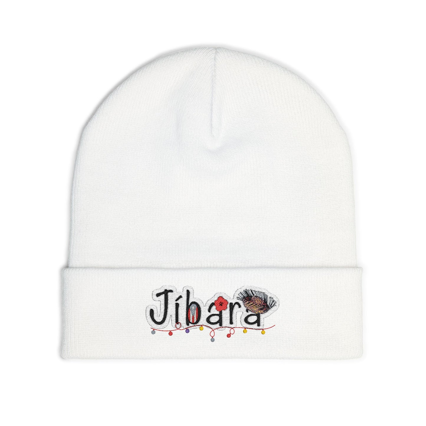 Embroidered 'Jibara' Knit Beanie Cozy Puerto Rican Pride Hat Boricua Winter Beanie – Puerto Rico Pride Knit Hat