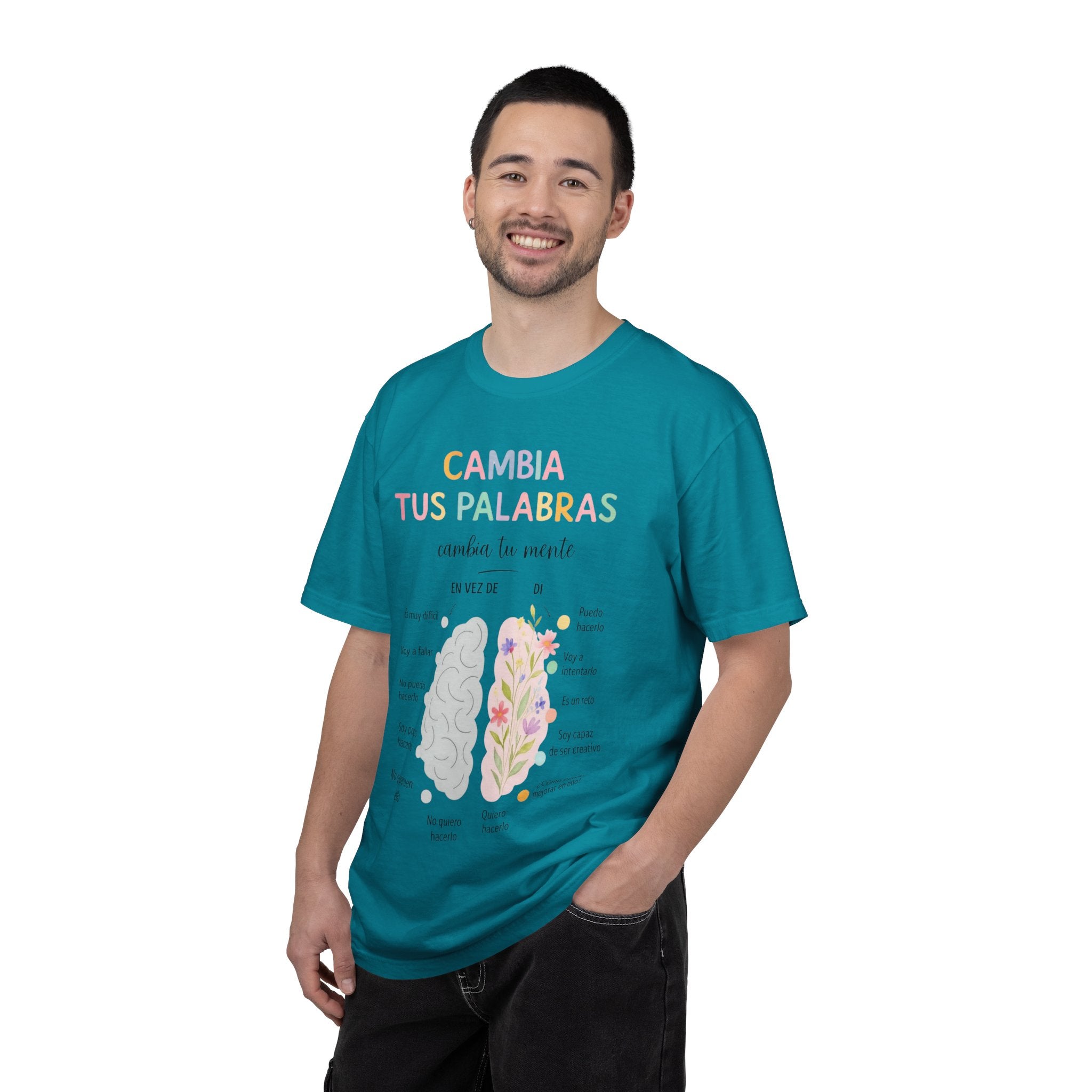 Cambia Tus Palabras Floral Positivity T-Shirt