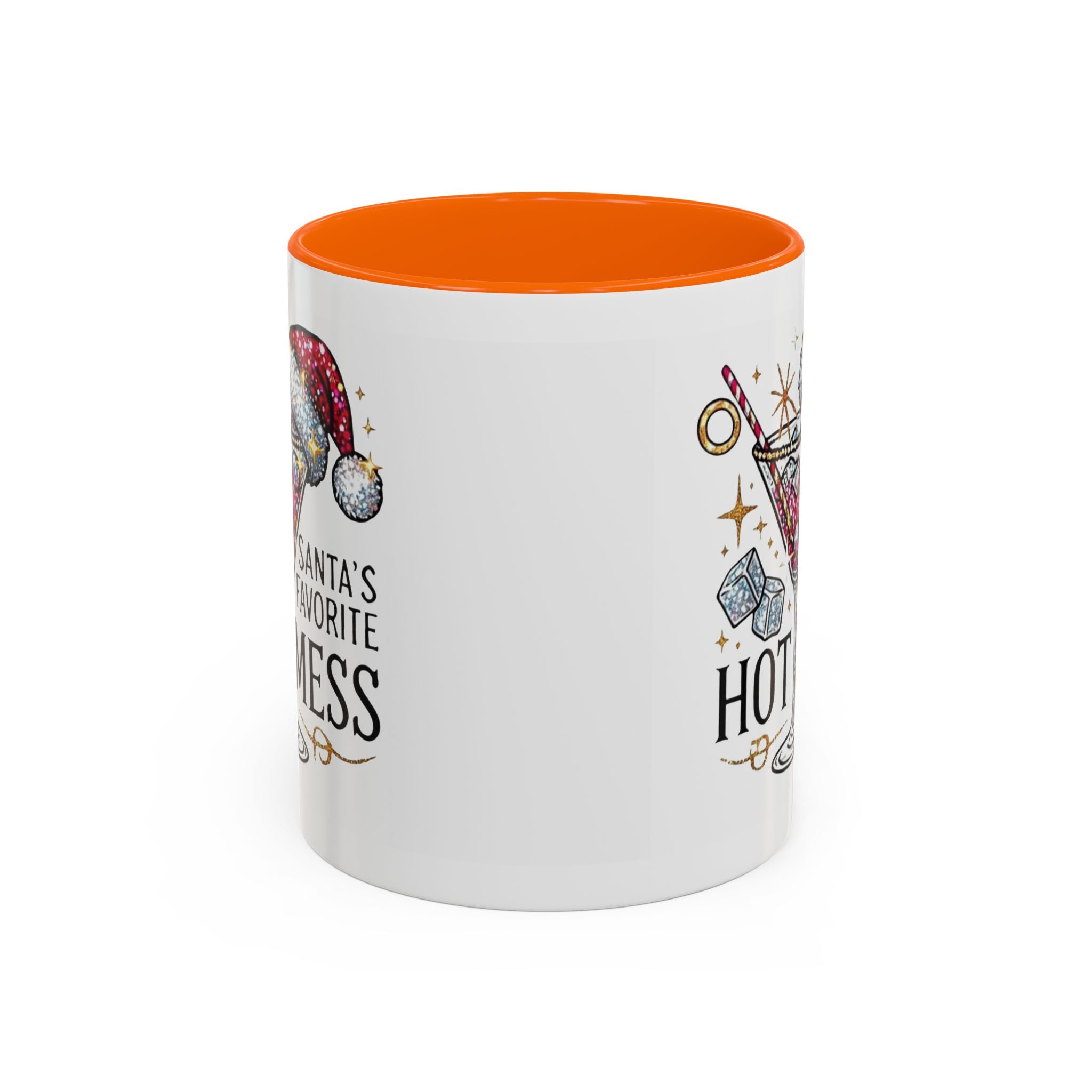 Accent Coffee Mug - "Santa's Favorite Hot Mess" Holiday Cocktail Mug (11/15 oz)