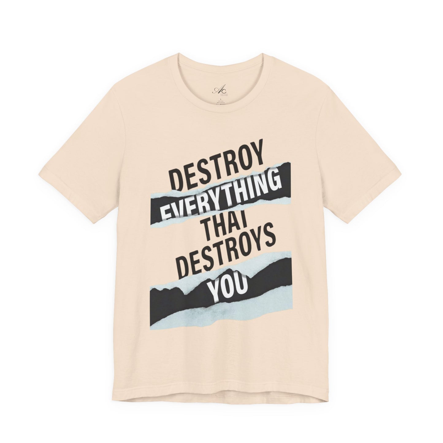 Destroy Everything That Destroys You T-Shirt  Bold Typographic Graphic Tee