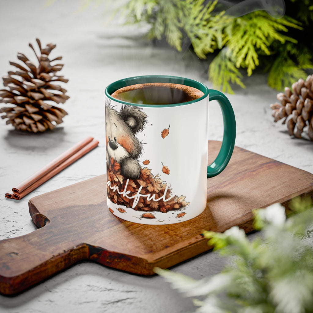 Thankful Bear Autumn Mug — Cute Fall Coffee Cup (11oz, 15oz)