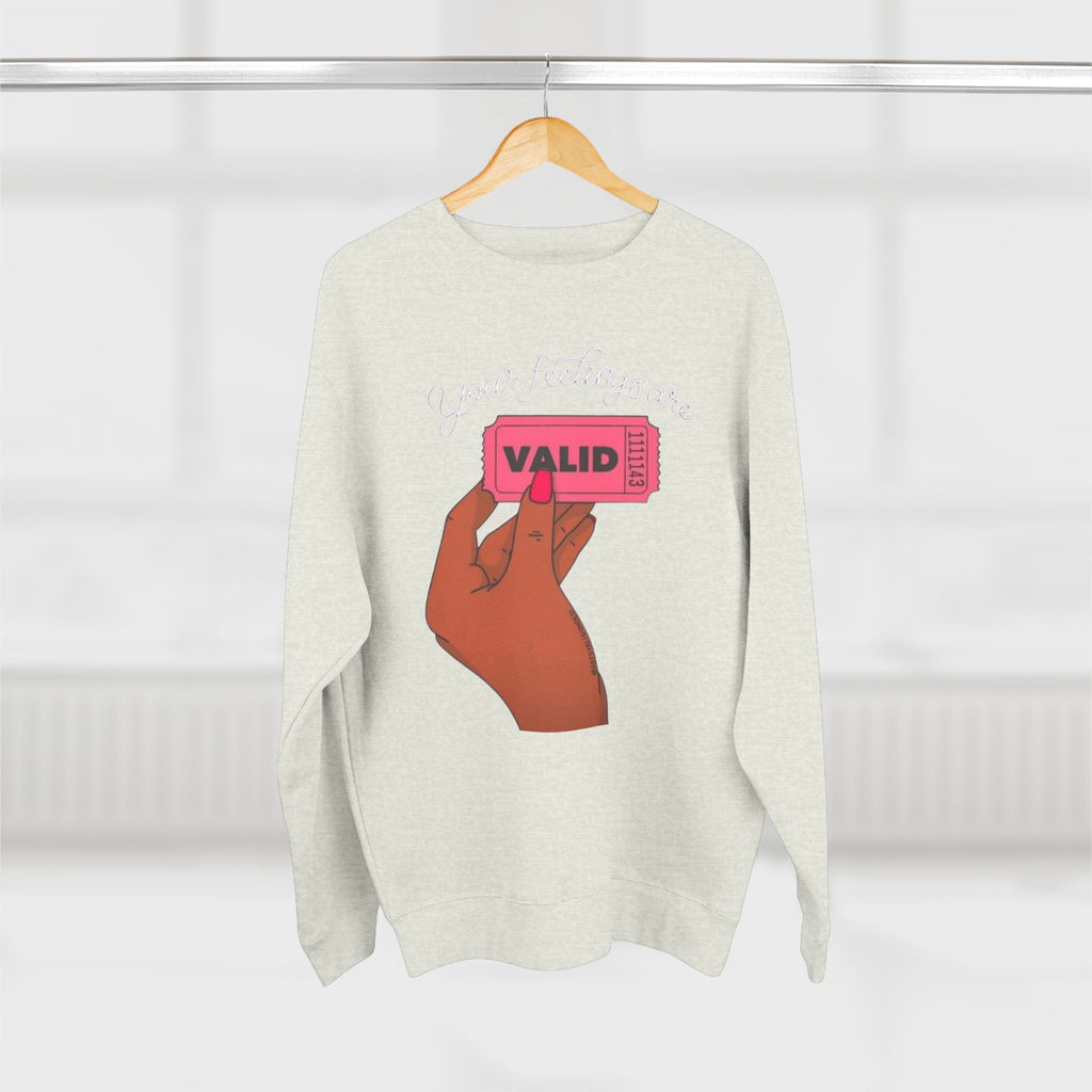 Valid Ticket Crewneck Sweatshirt  Empowerment Graphic Pullover Valentine’s Day sweaters