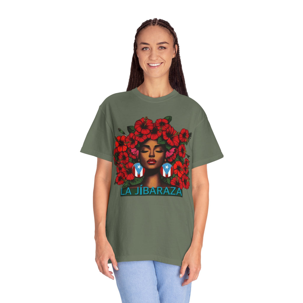 Puerto Rico Navidades T-Shirt — "La Jíbaraza" Floral Puerto Rican Pride Tee